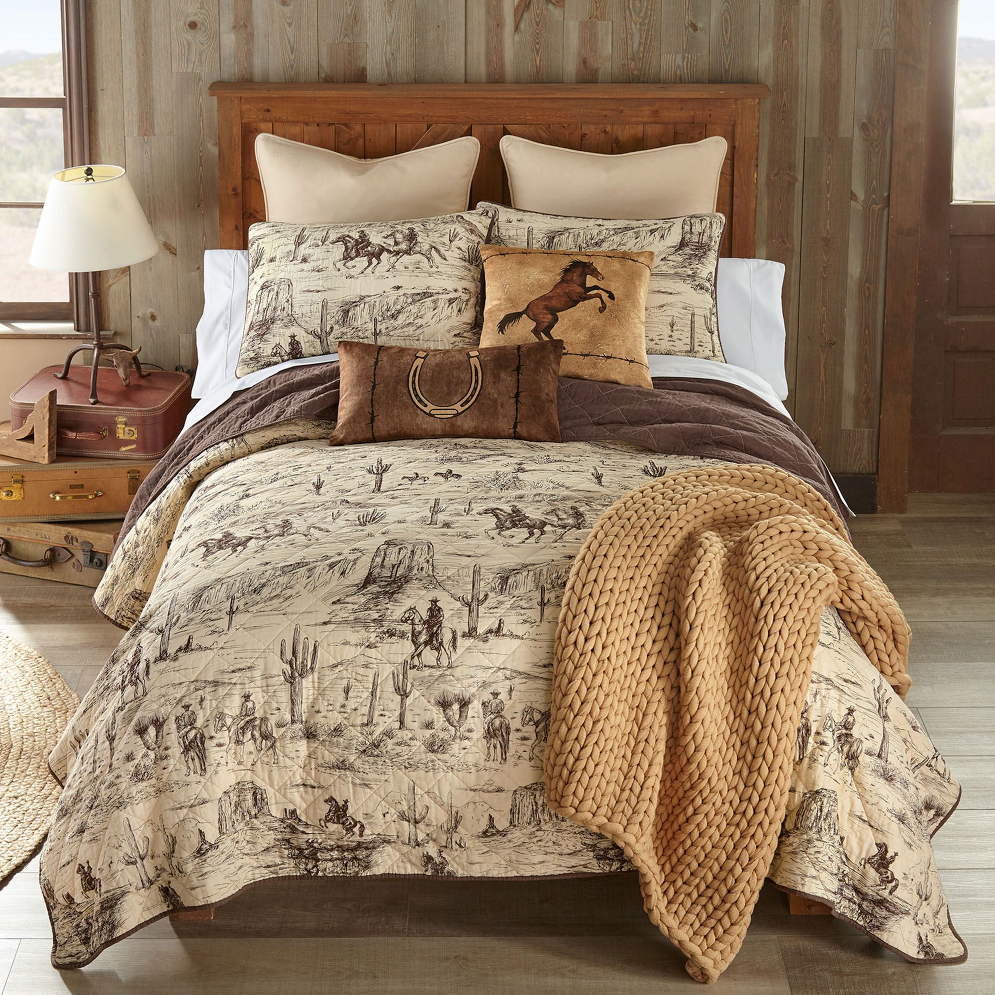 Cowboy and Horse Western Style Mini Quilt Set Bedding by Donna Sharp