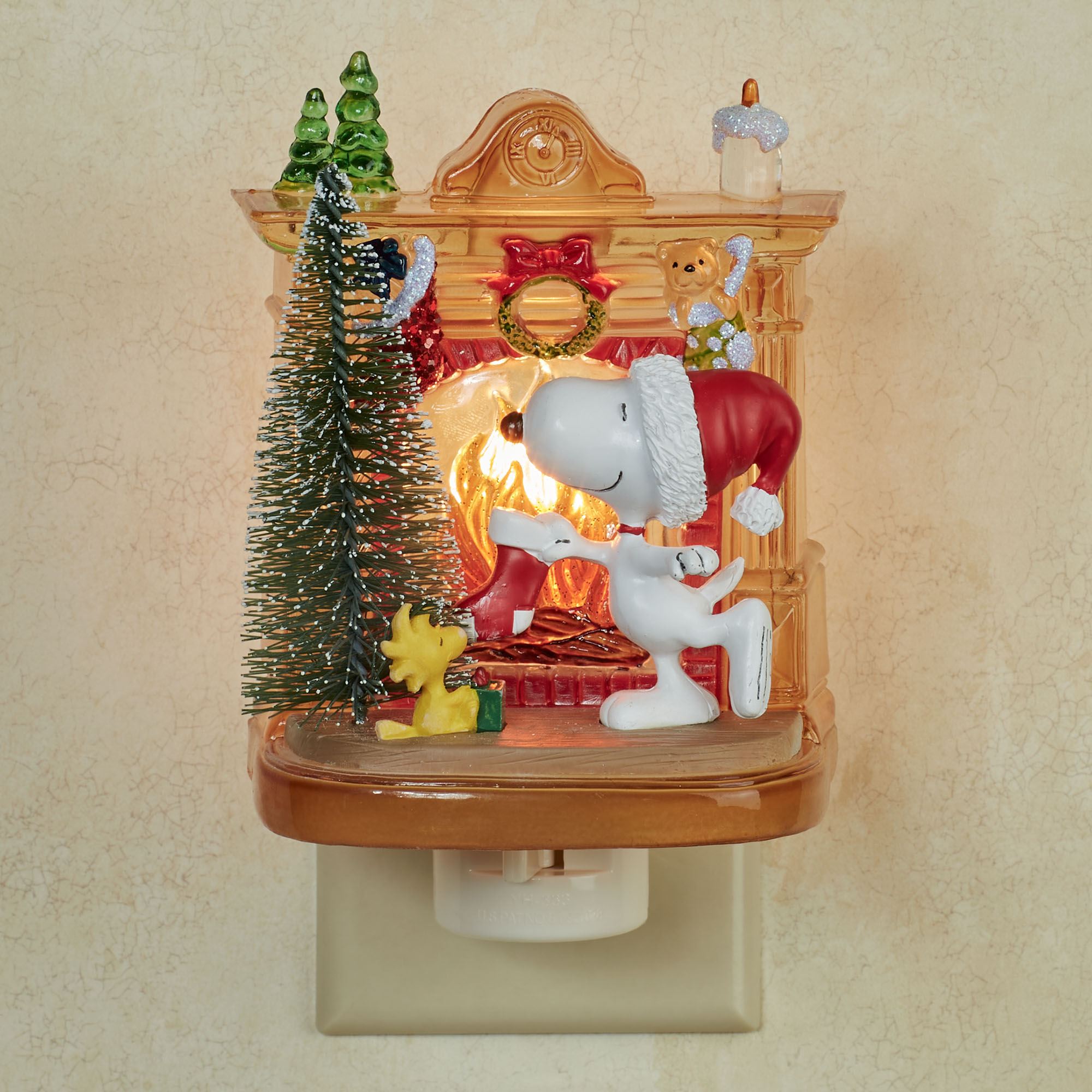 Peanuts Fireplace Nightlight Multi Warm
