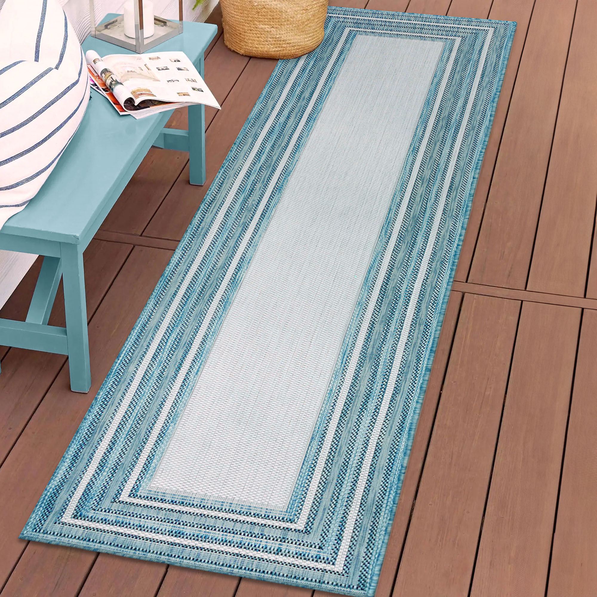 Border Rug Runner Prince Border Indoor Outdoor Rugs by Liora Manne