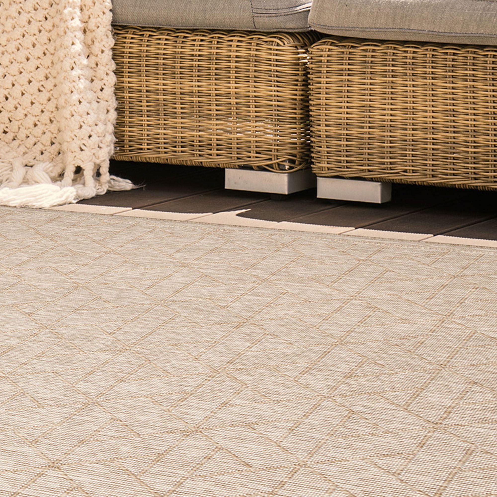 Sand Geometric Rug Pyramid Sand Geometric Indoor Outdoor Rugs by Liora Manne