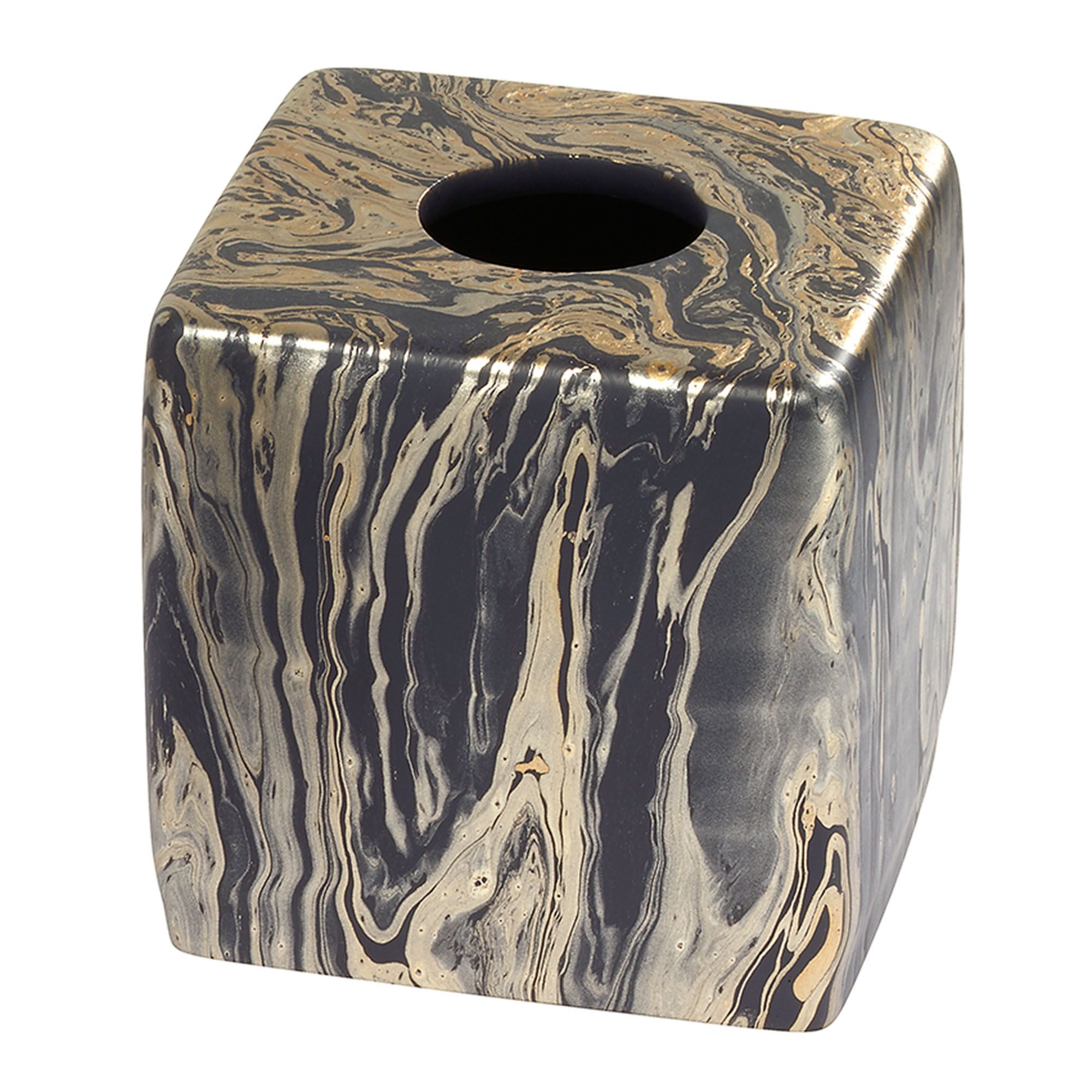 Harper Tissue Cover Black/Gold