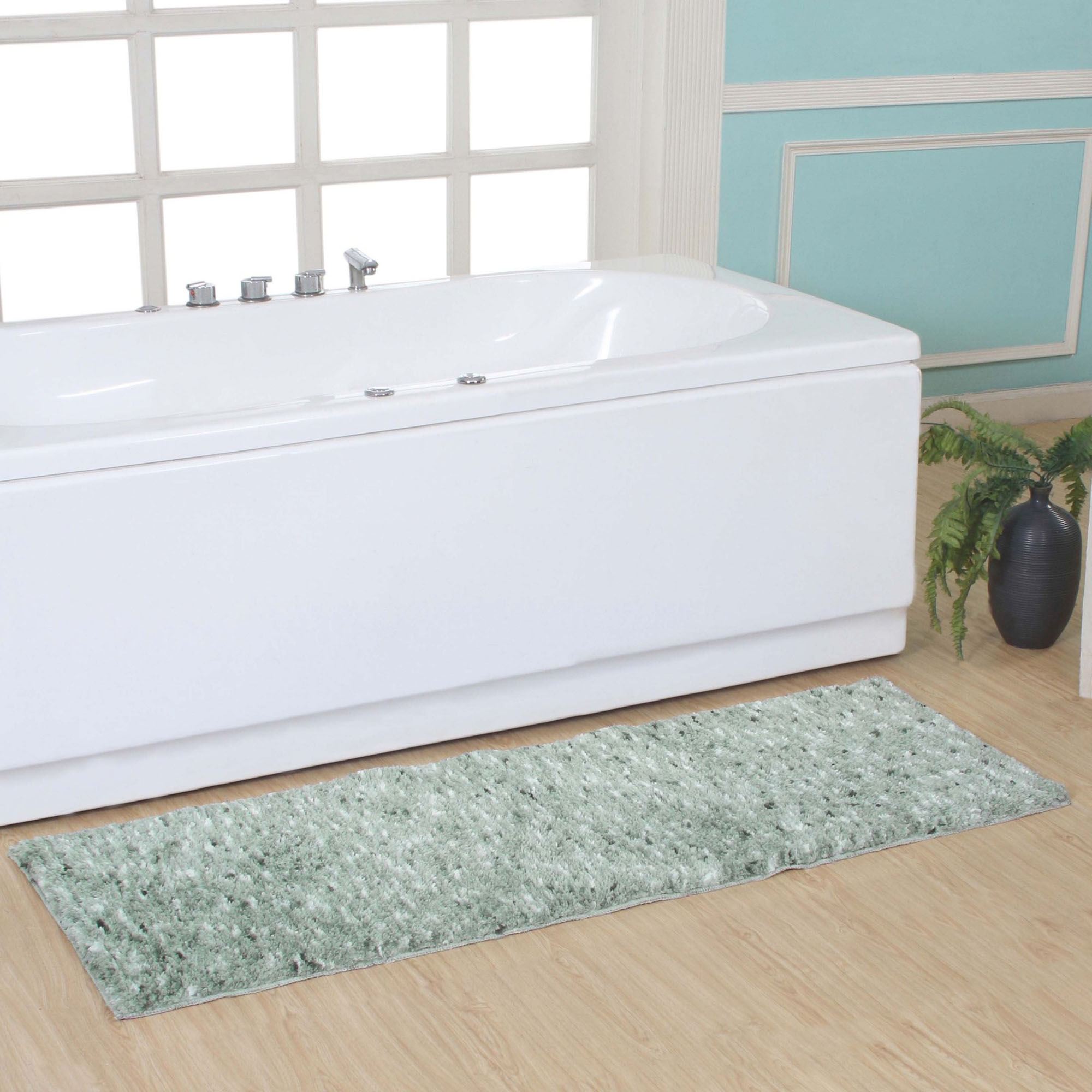 Cloud Comfort Bath Rug Runner Green 60 x 22 | Touch of Class