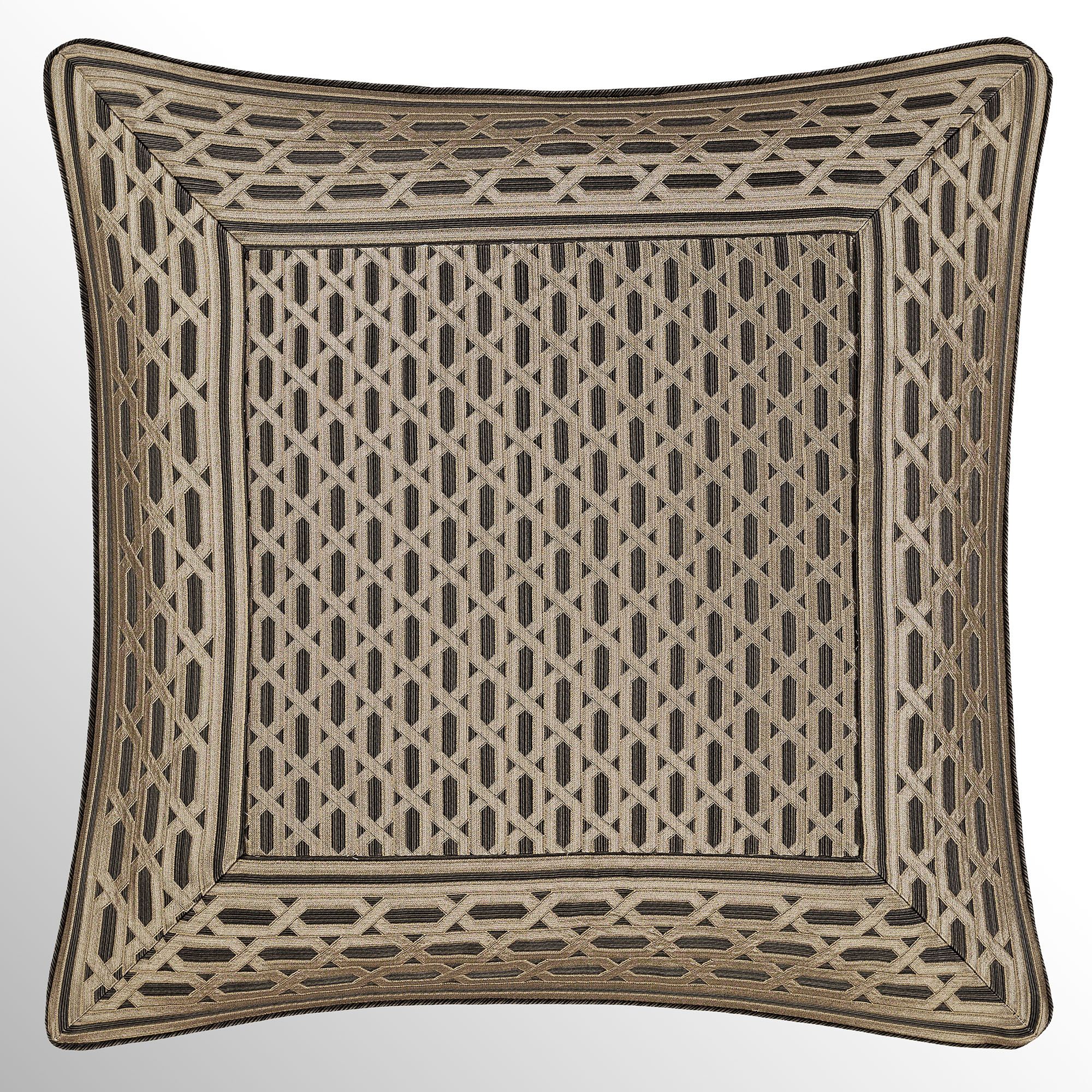 Metropolitan II Piped European Sham Champagne Bronze