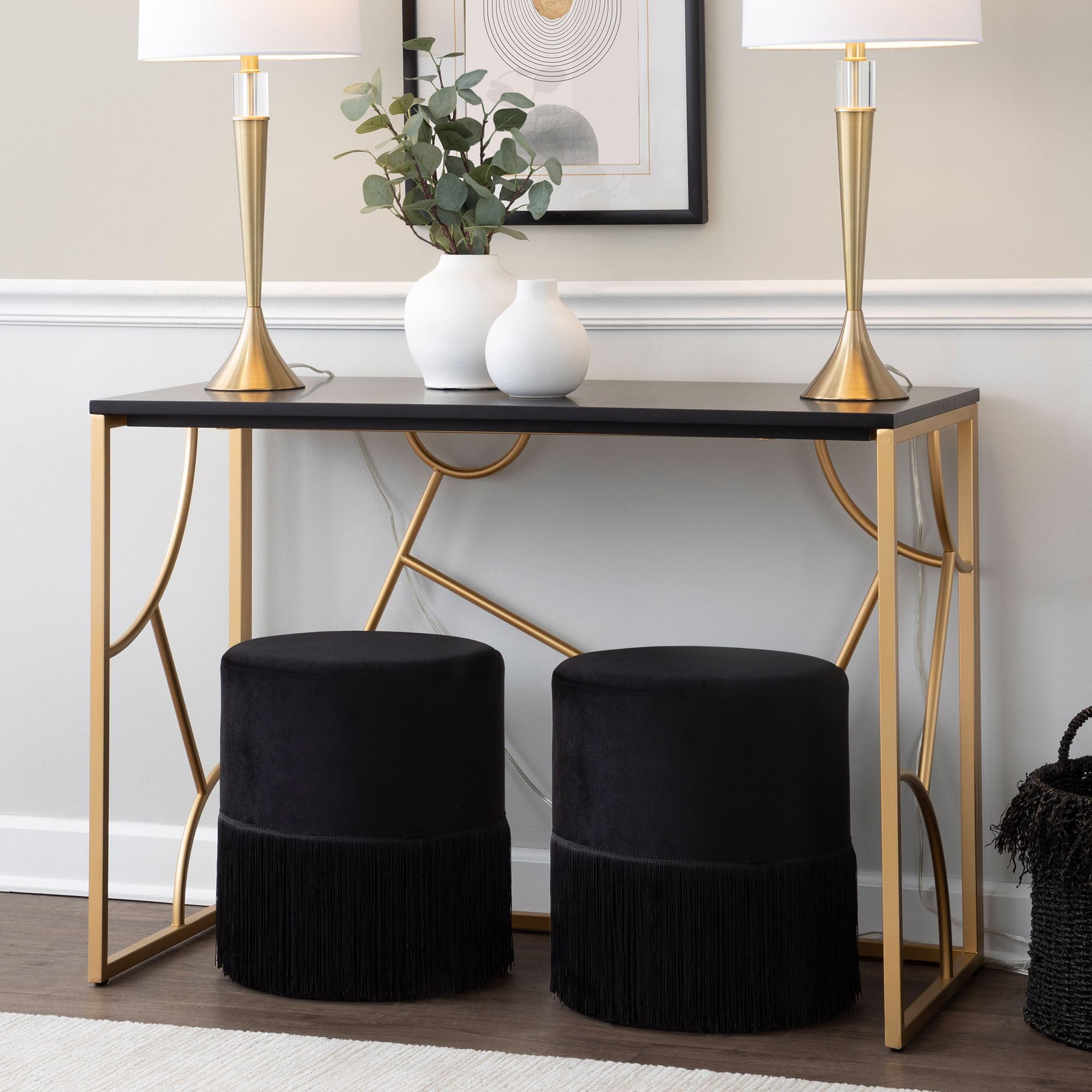 Constellation Vanity Table Black/Gold