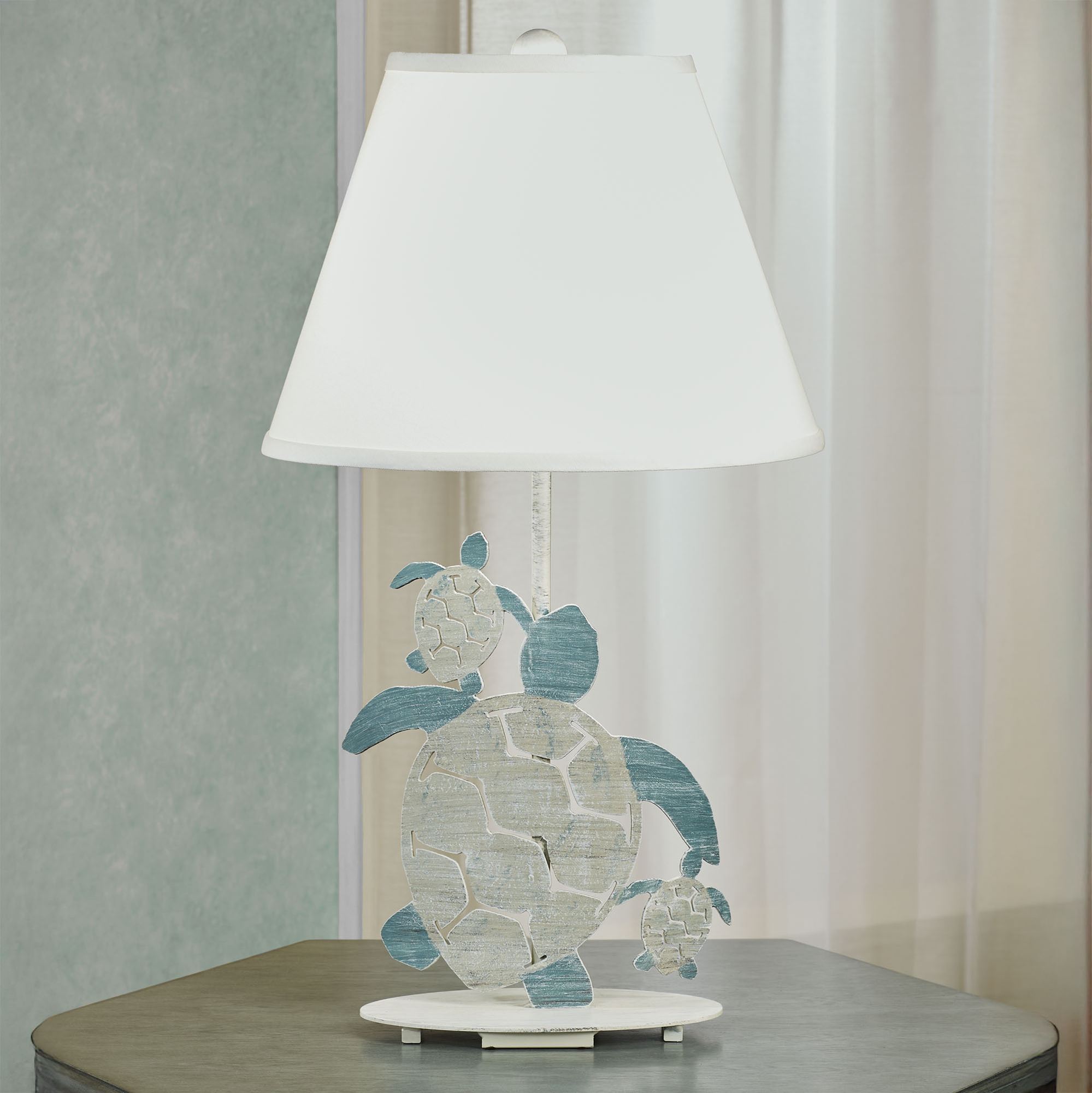 Oceana Sea Turtle Handmade Coastal Table Lamp