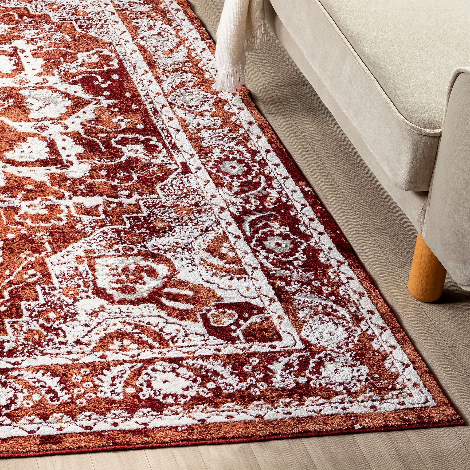 Bugundy Check Rug Cyrus Burgundy Mandala Inspired Medallion Area Rugs