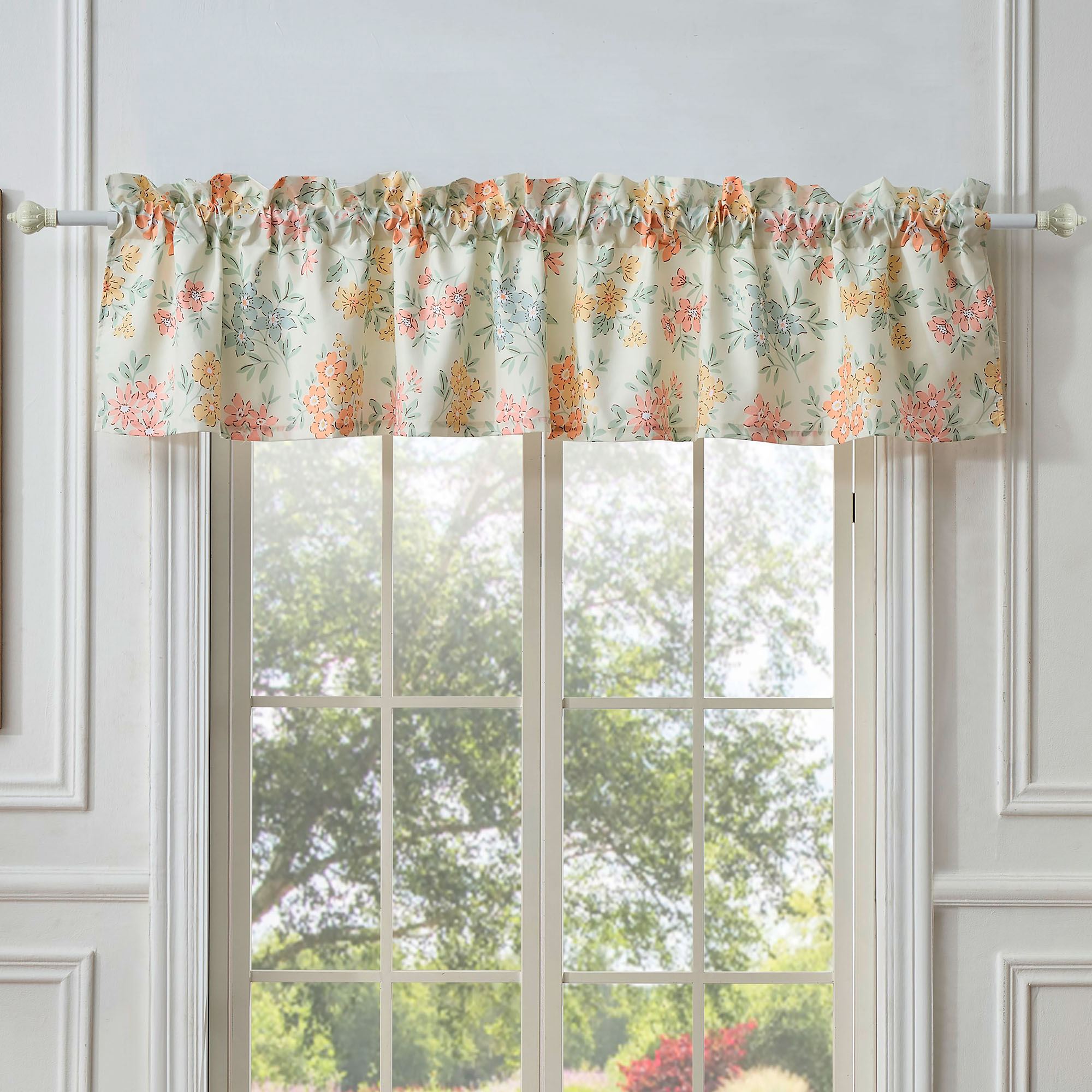Multi Patterned Valance Meadowland Tailored Valance Multi Pastel 84 x 16 | Touch of Class
