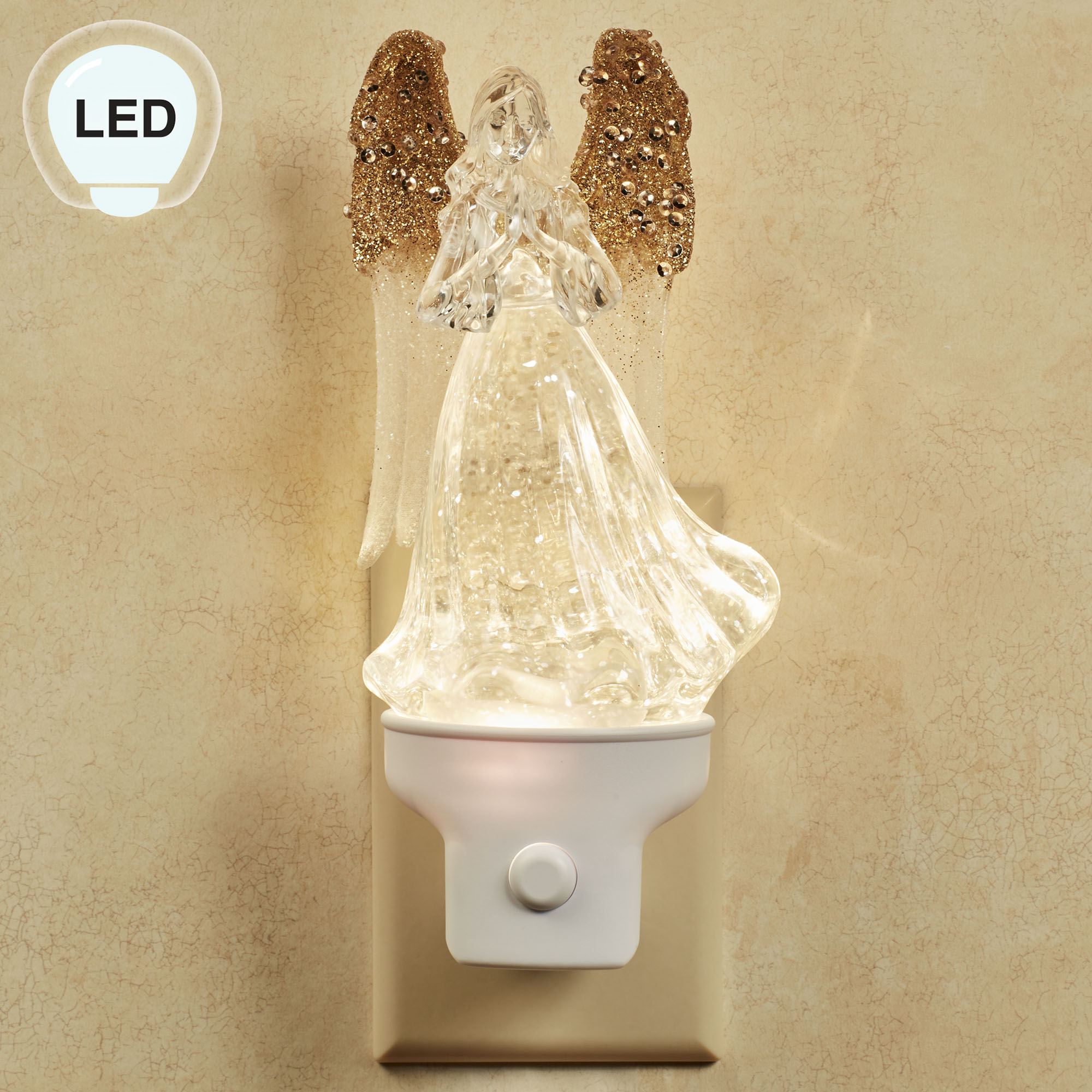 Holiday Angel Swirl LED Nightlight White