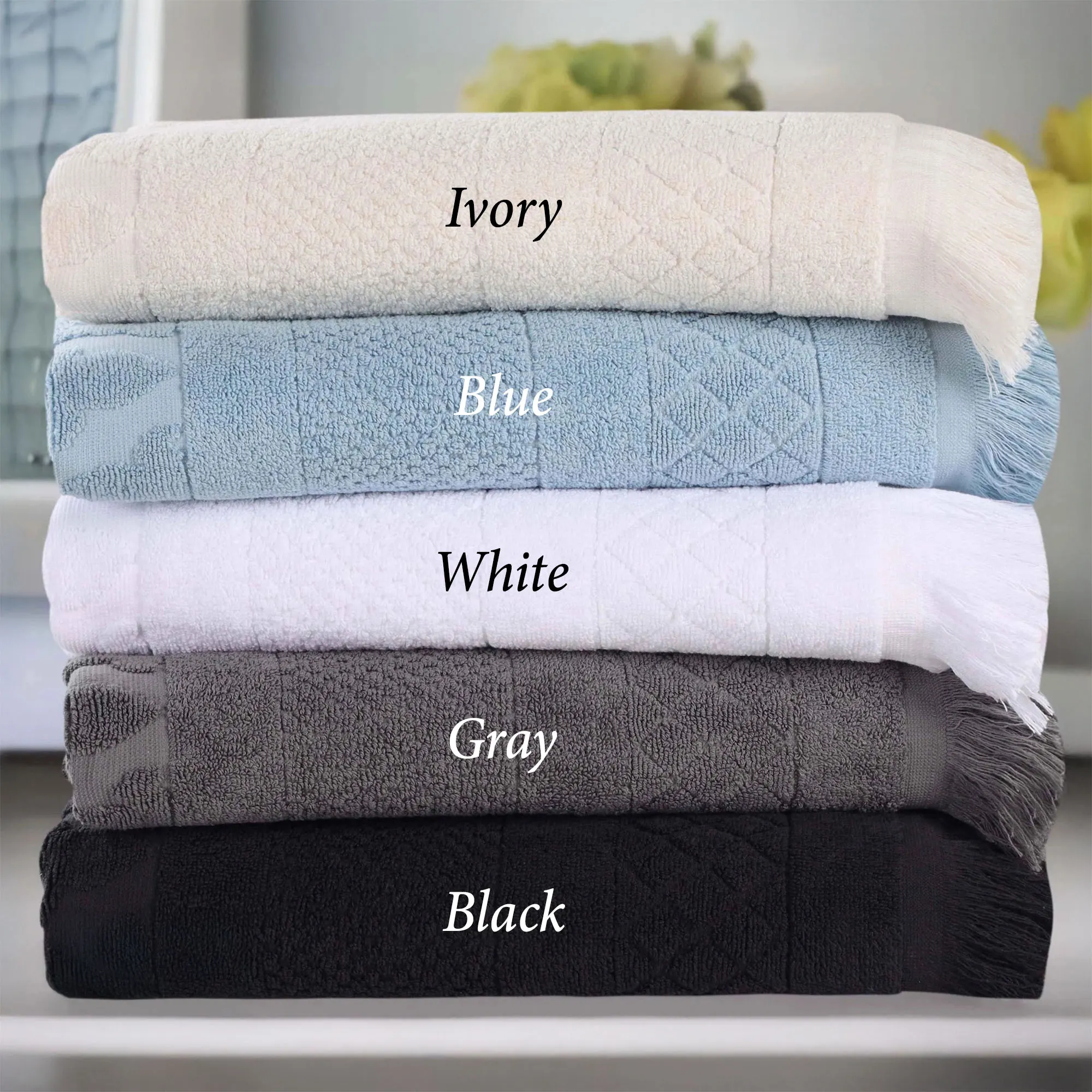 thumbnail image 2 of Decorative Bath Towels Avanti Linens Fingertip Towel - Antigua Collection, Soft Cotton Bath Towel Henley Shirt Men 2 of 14
