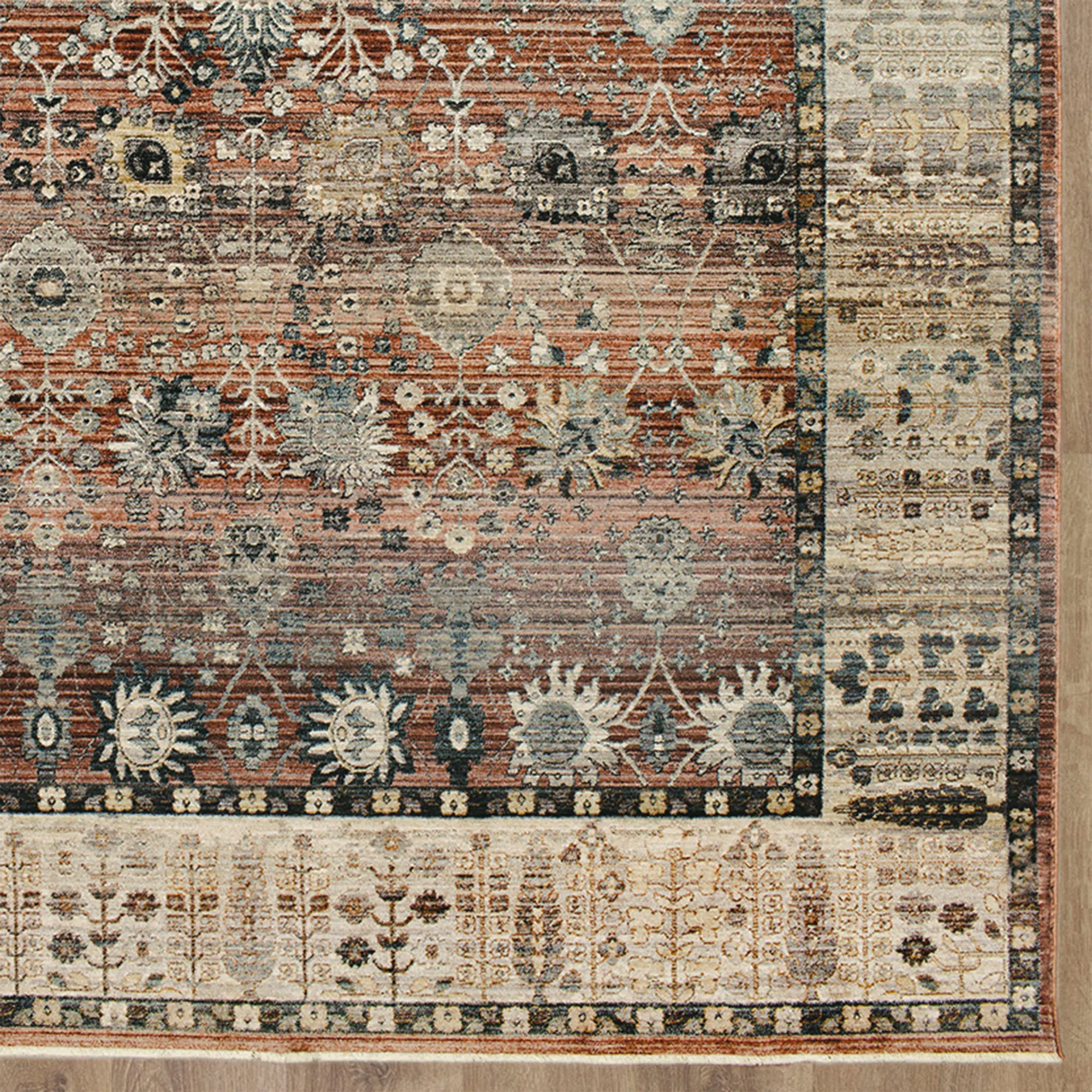 Chamler Boho Rug Kamala Charcoal Ultra Soft Ornate Boho Floral Area Rugs