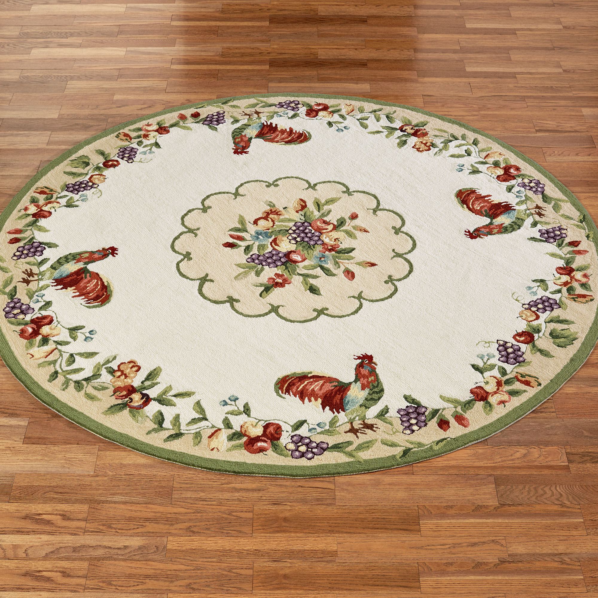 Sonoma Hand Hooked Rooster Round Rugs