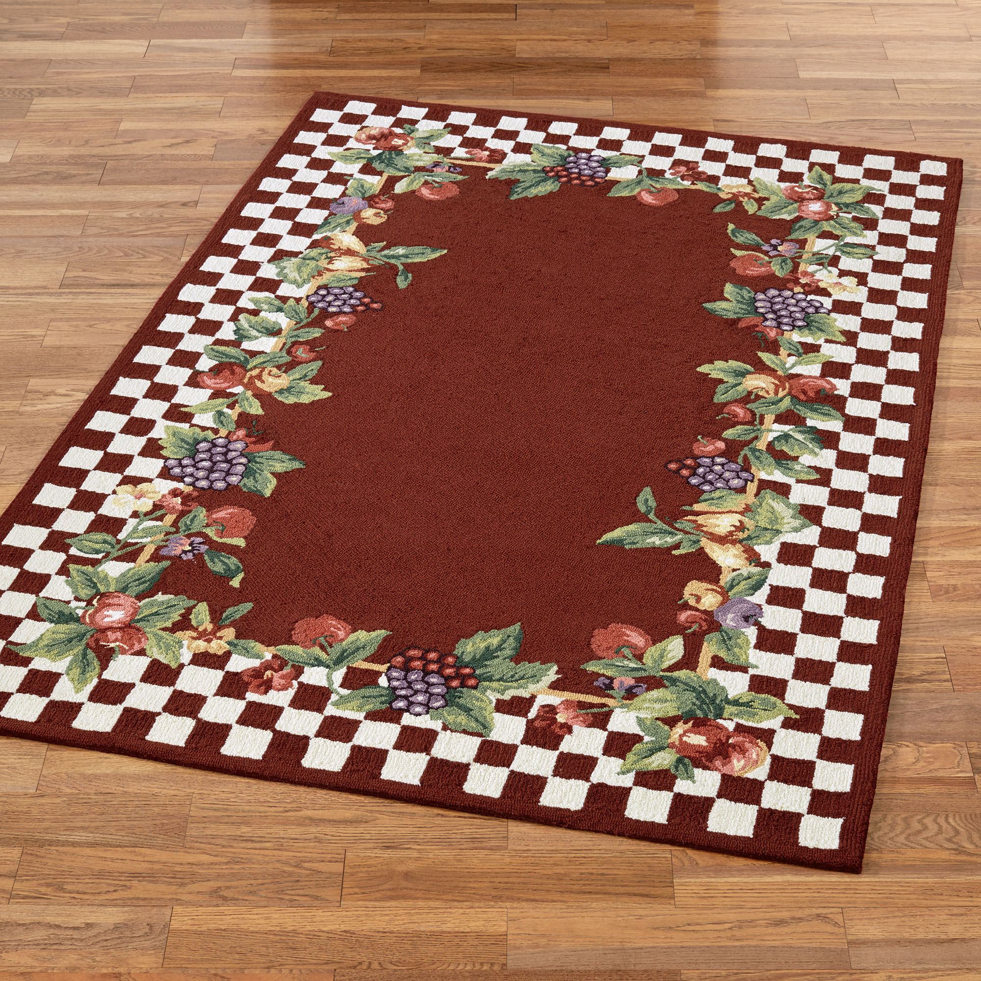 Fruit Border Rug Sonoma Hand Hooked Fruit Area Rugs