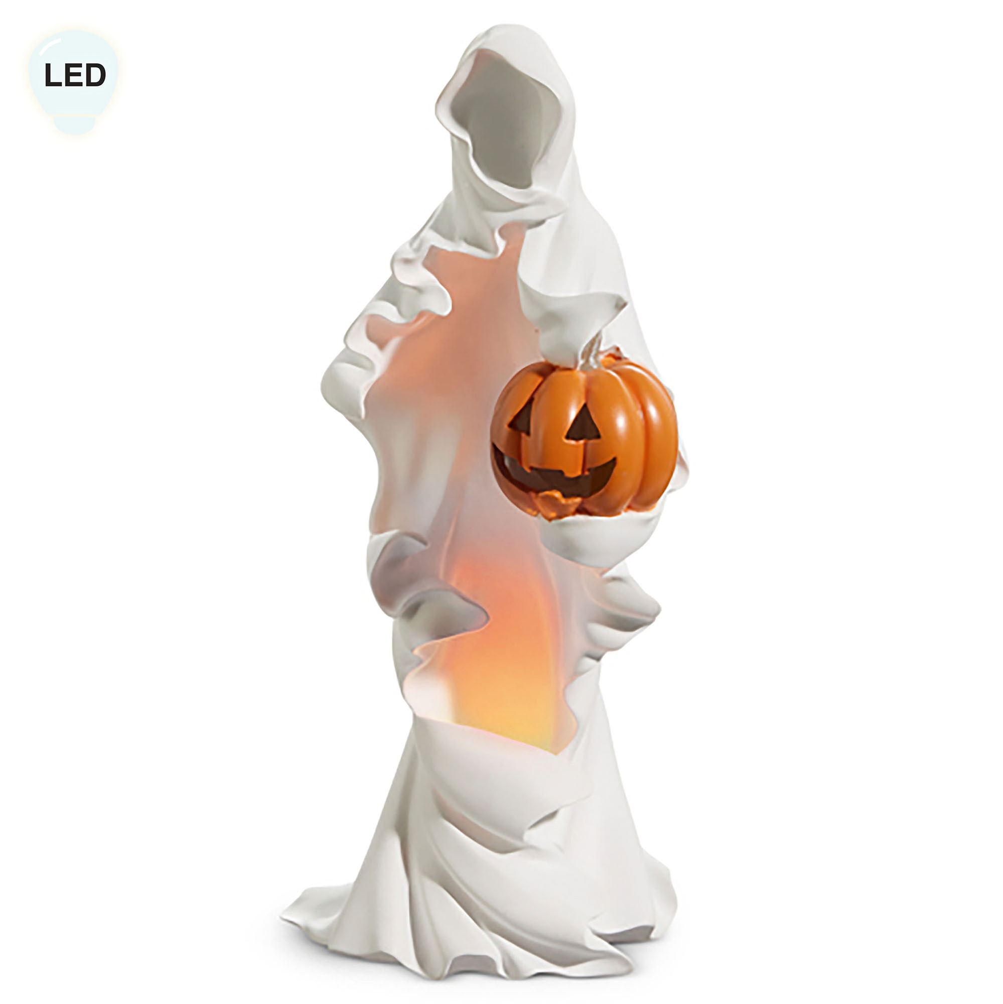 Faceless LED Lighted 20 Inch Halloween Ghost Sculpture