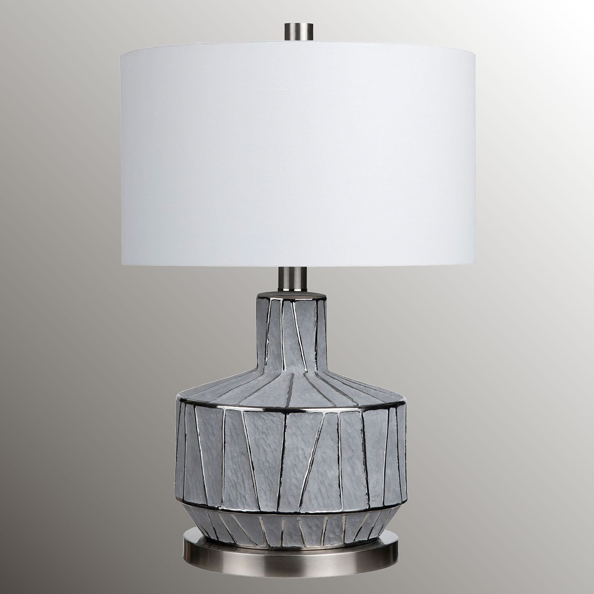 Cothran Metallic Silver Table Lamp