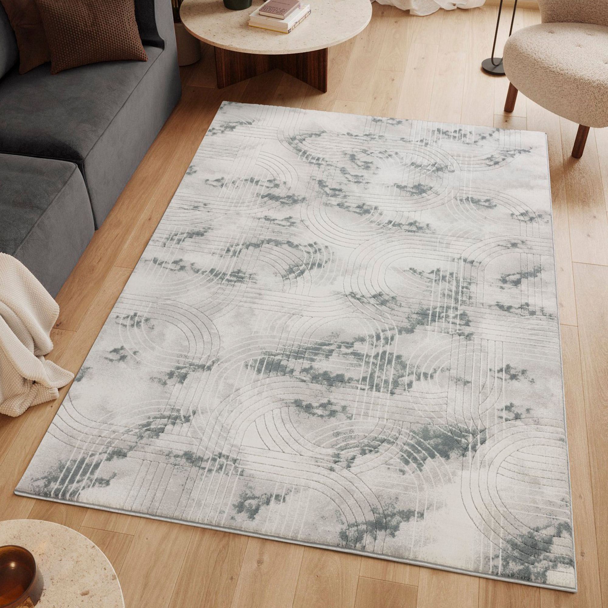 Urbana Mottled Gray Abstract Area Rugs