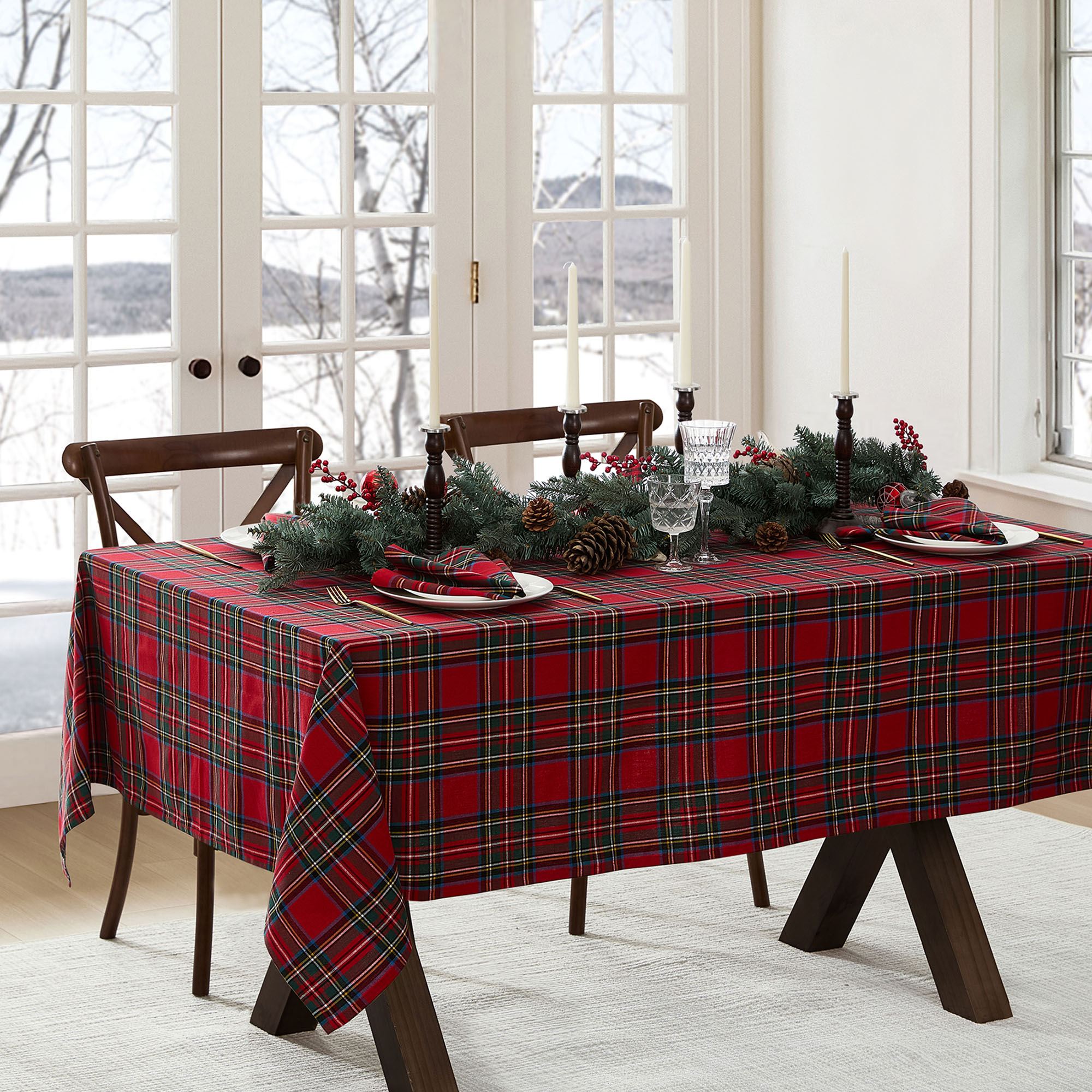 Fireside Tartan Rectangle Tablecloth