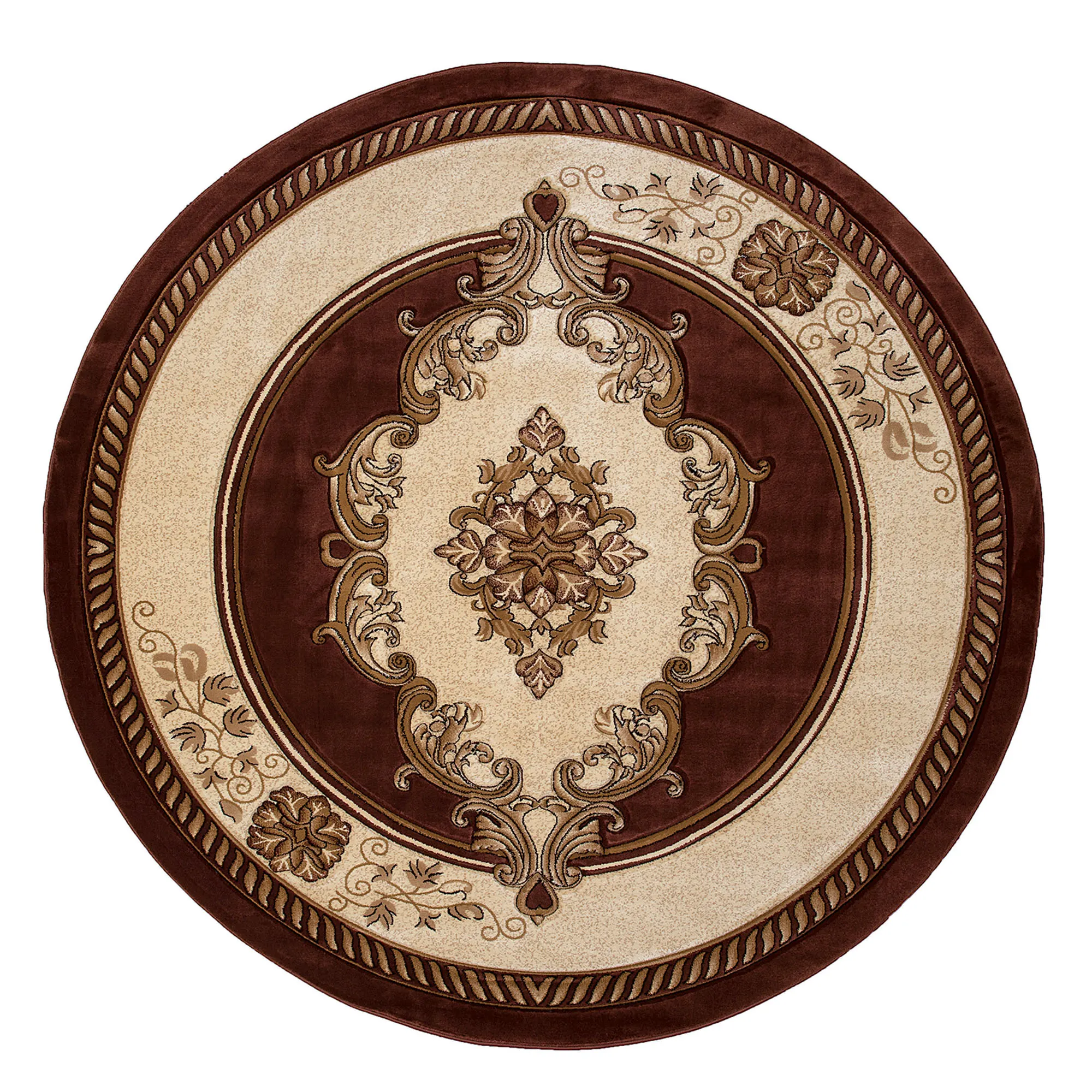 Syria Rugs Round Sariah Turkish Style Medallion Area Rugs