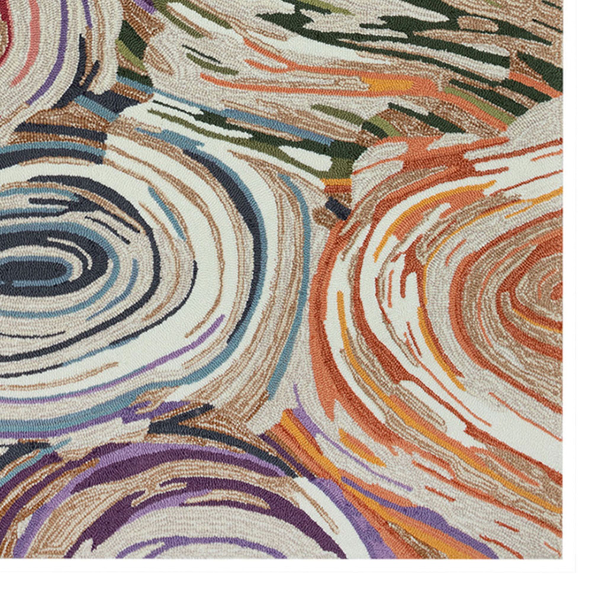 Memphis Multicolored Abstract Swirl Indoor Outdoor Rugs by Liora Manne