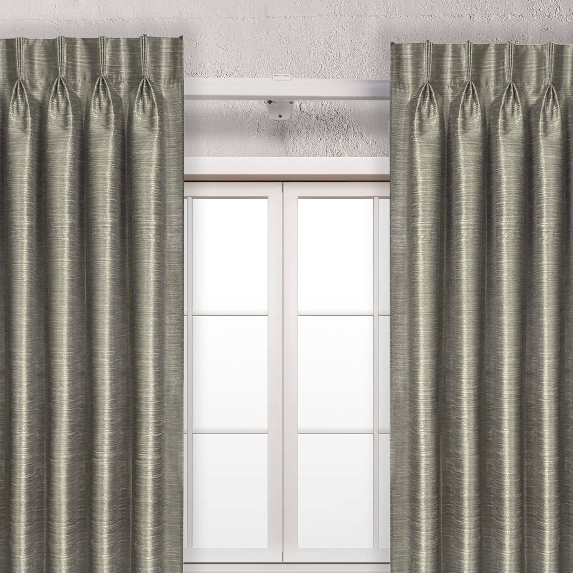 Baton Draw Rods Everstead Heavy Duty Single Traverse Curtain Rod with Sliders and Baton ...