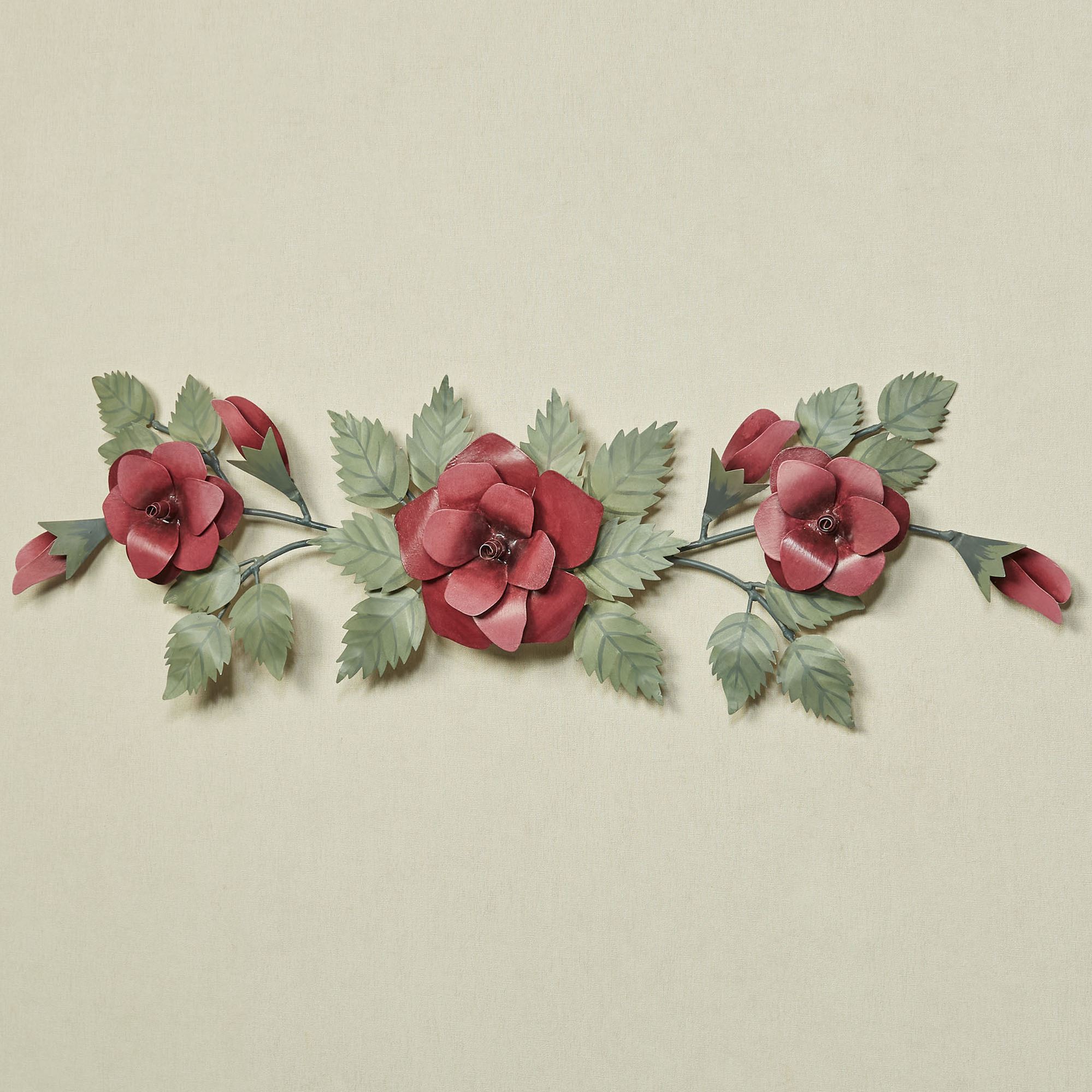 Les Fleurs Claret Rose Swag Wall Topper