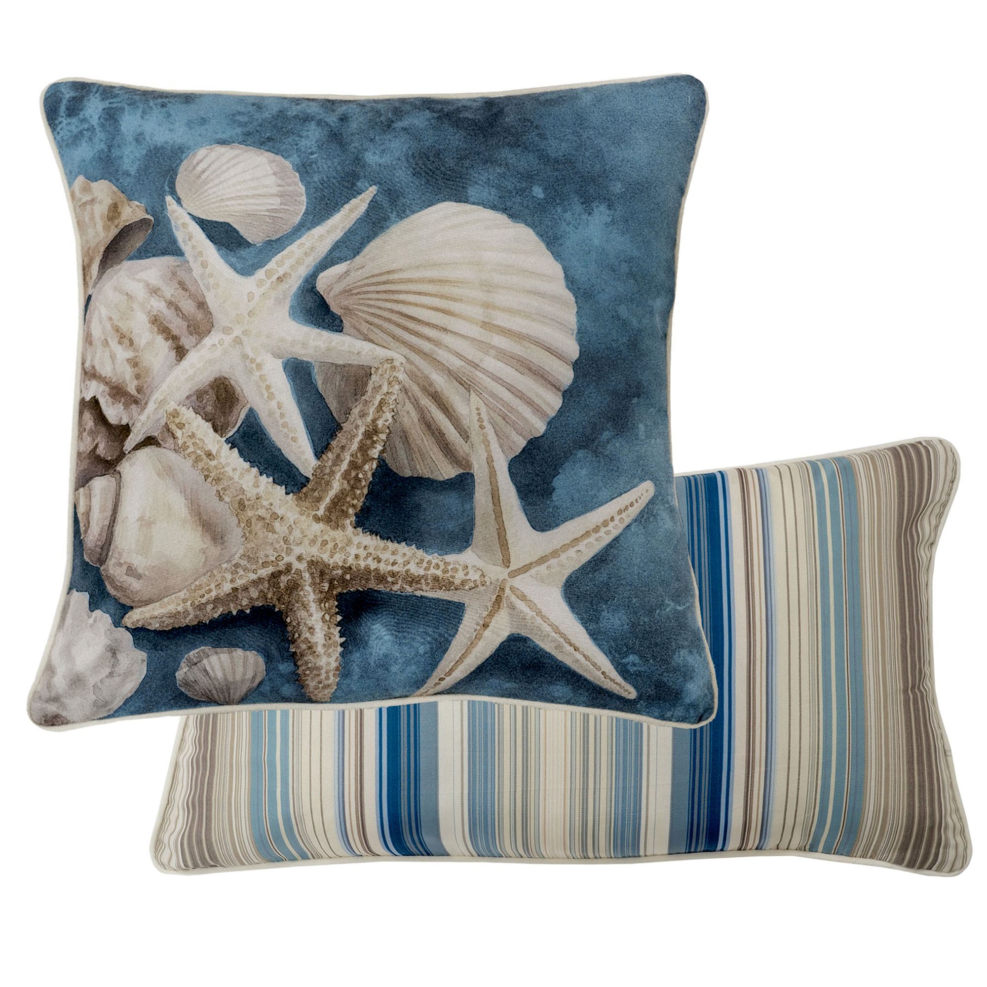 Blue Diamond Nautical Decorative Pillows Set of Two