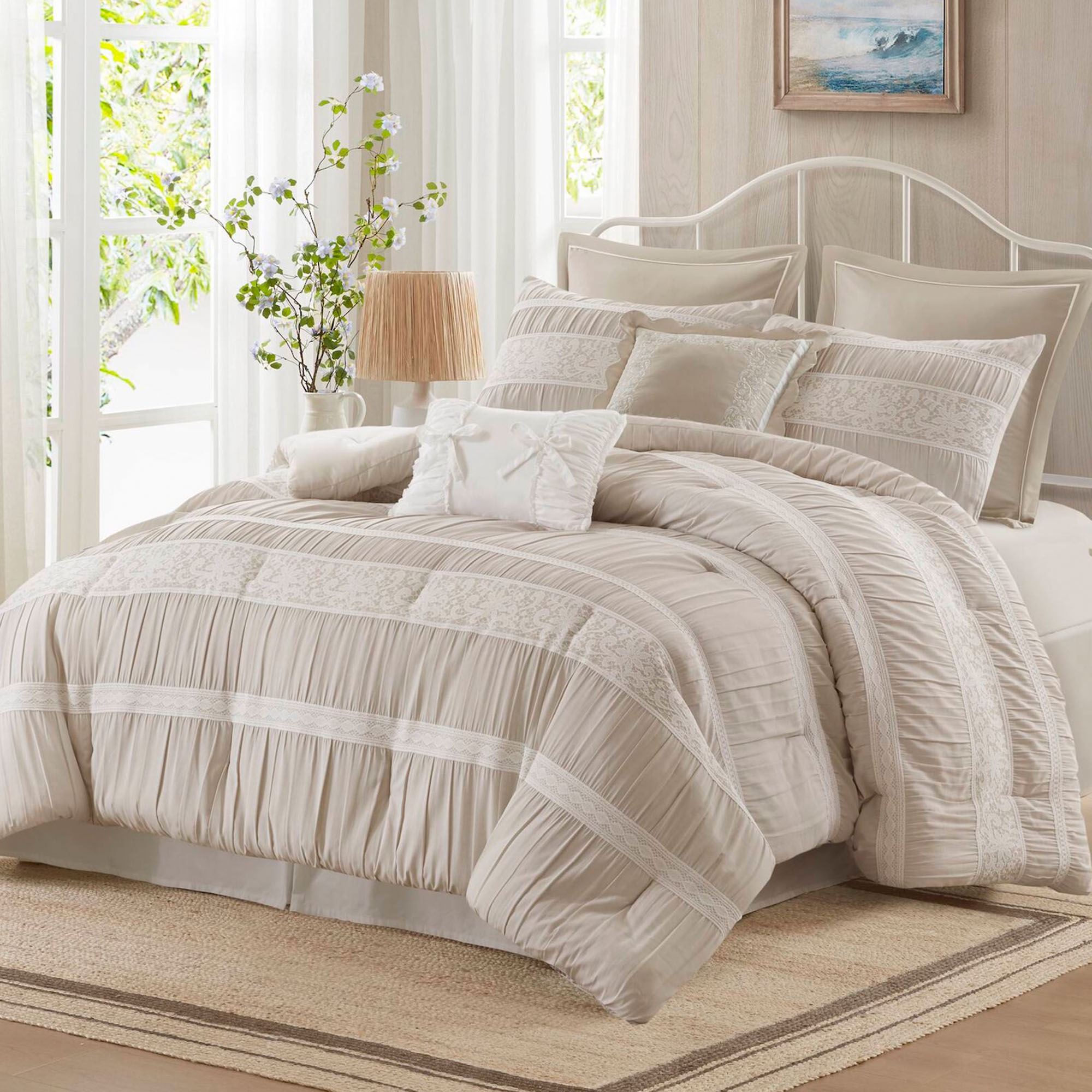 Perryn Comforter Bed Set Natural