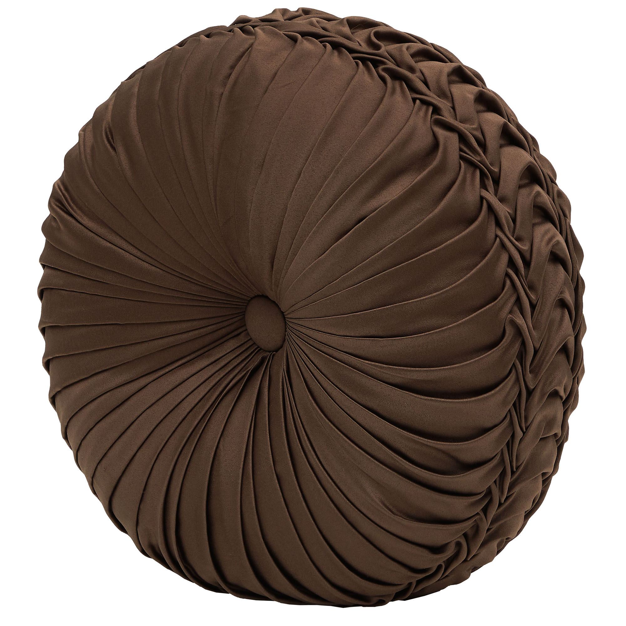 Odette Pleated Tufted Pillow Multi Warm Round