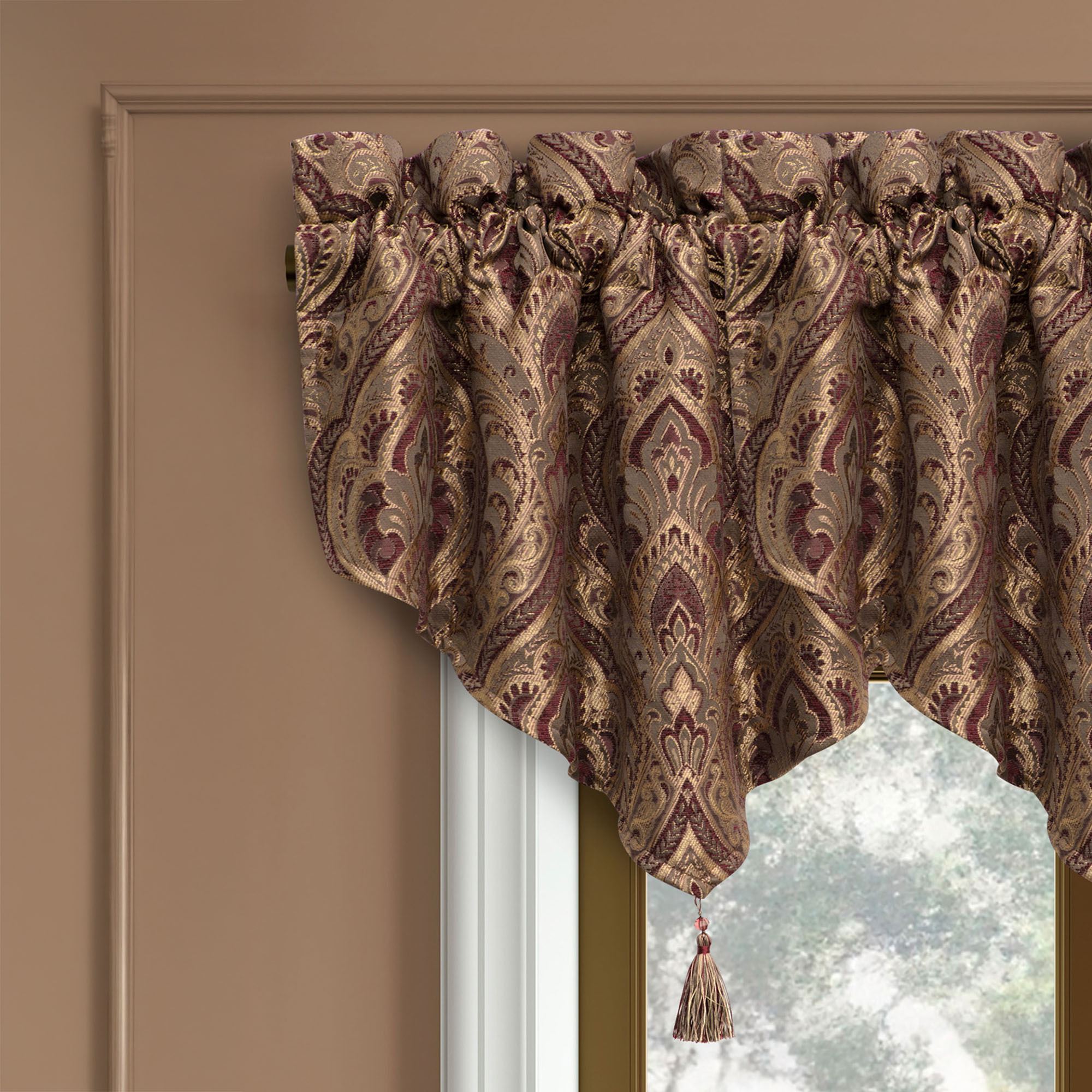 Odette Ascot Valance Multi Warm 40 x 21