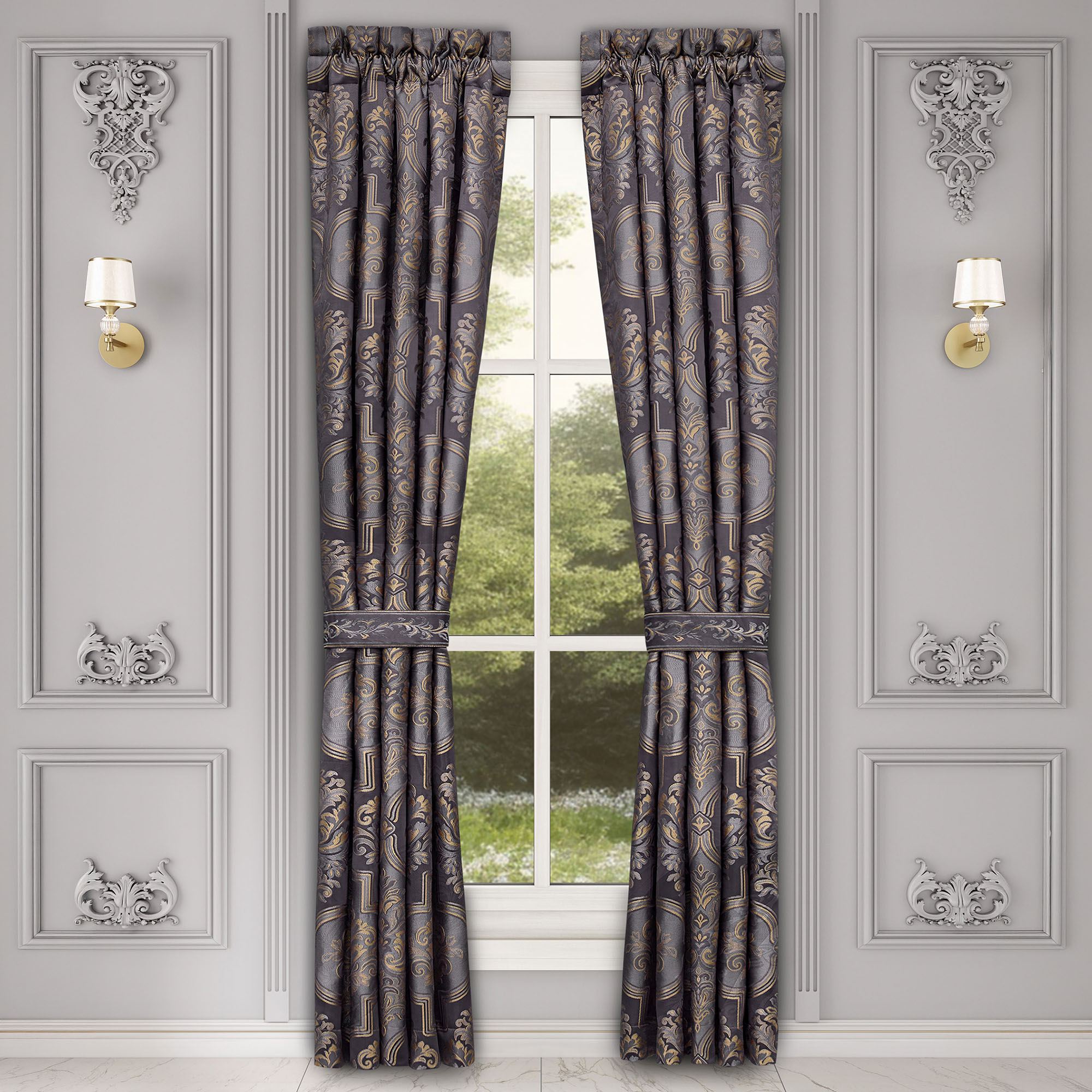 Manchester Wide Tailored Curtain Pair Lavender