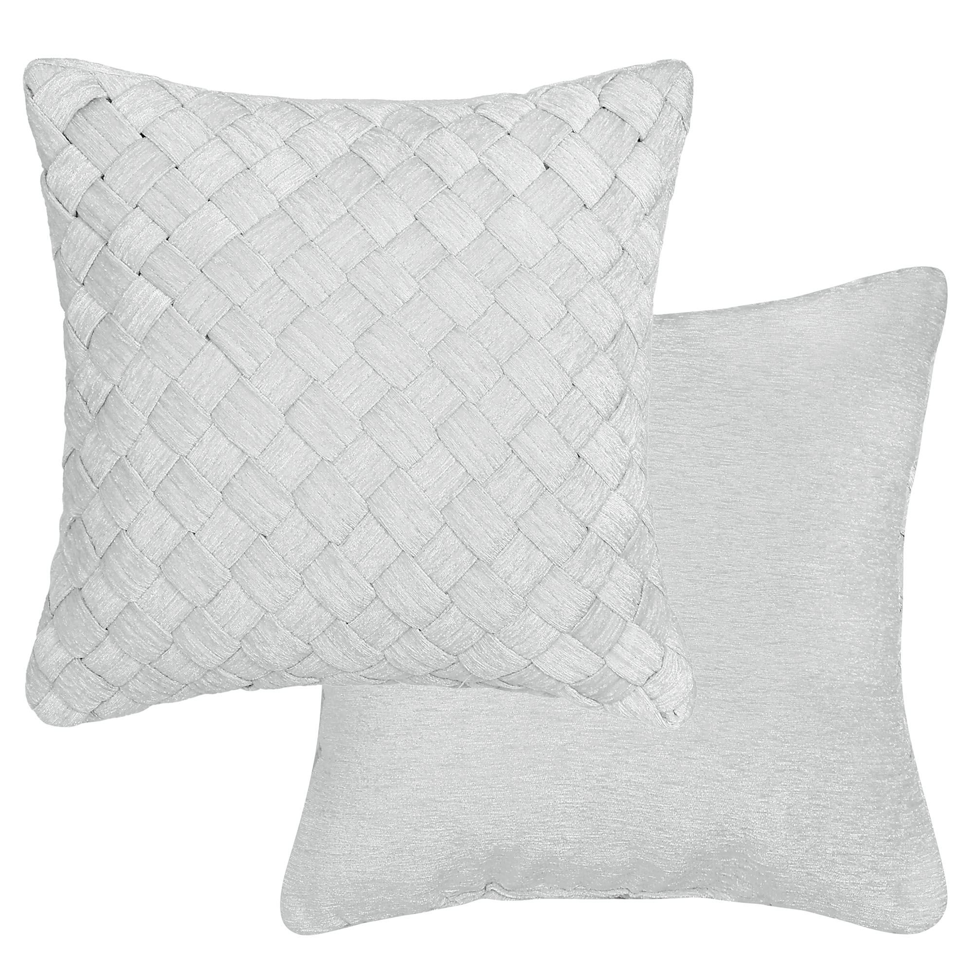 Queensbury Reversible Tailored Pillow Silver 18 Square