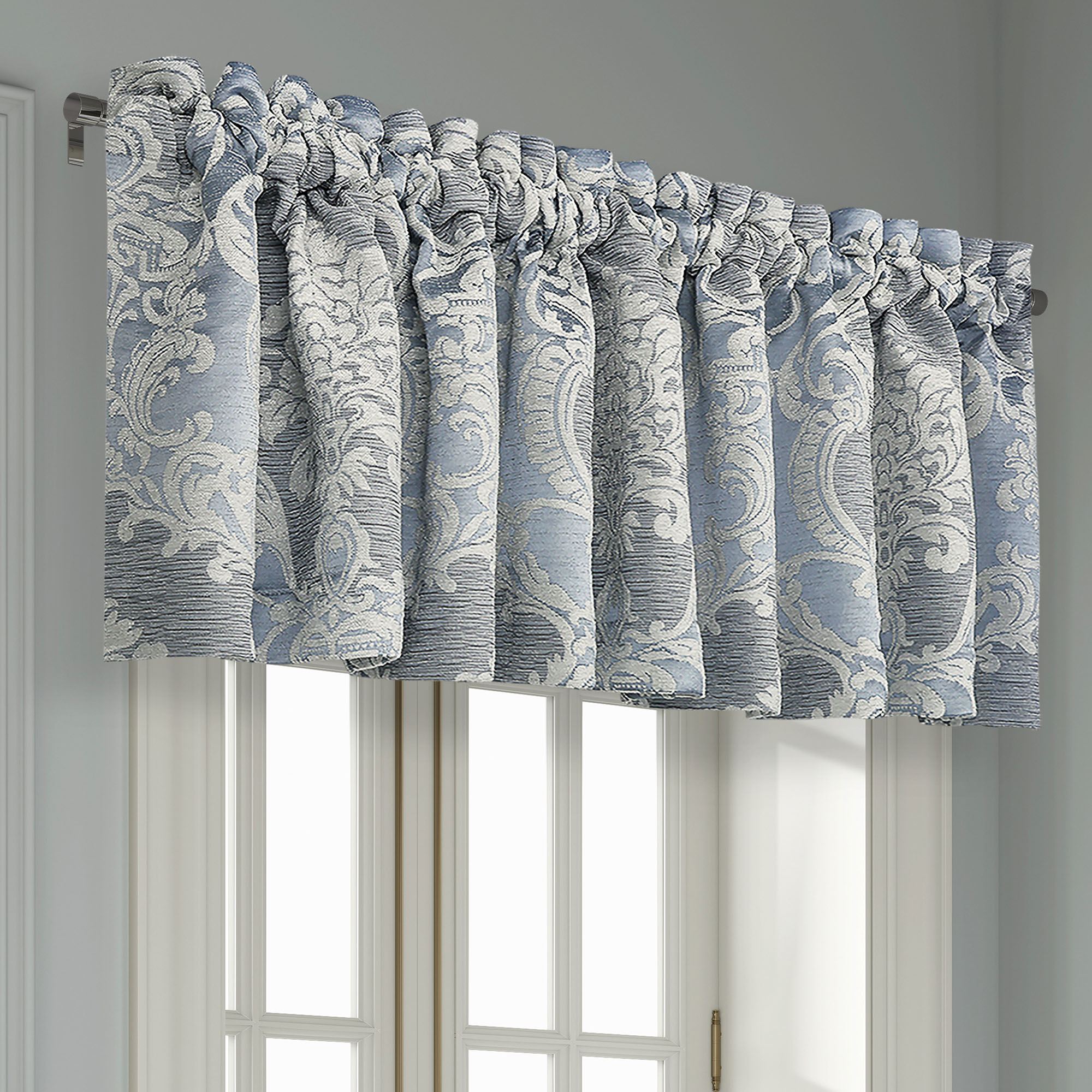 Queensbury Tailored Valance Steel Blue 88 x 18