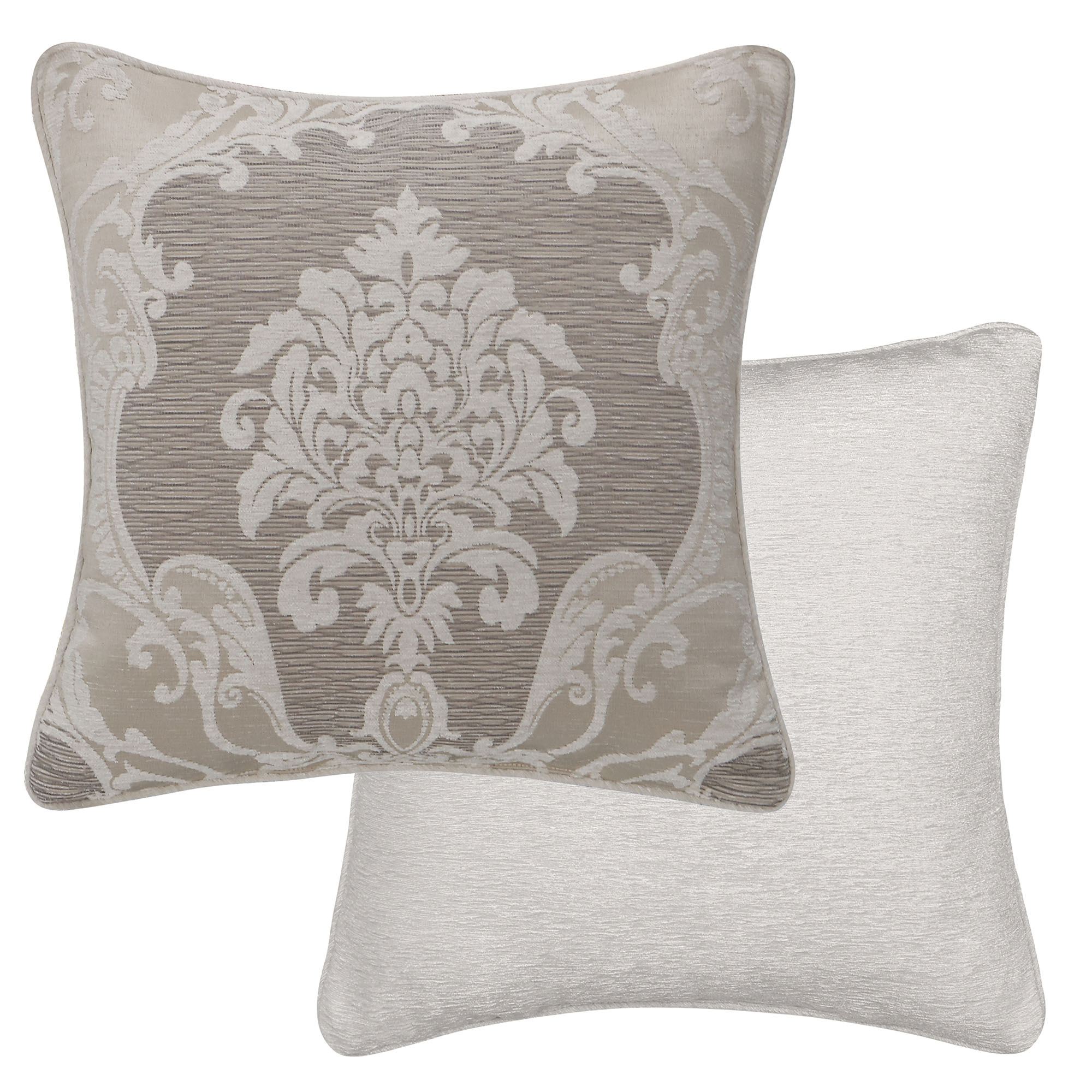 Queensbury II Reversible Piped Pillow Almond 20 Square