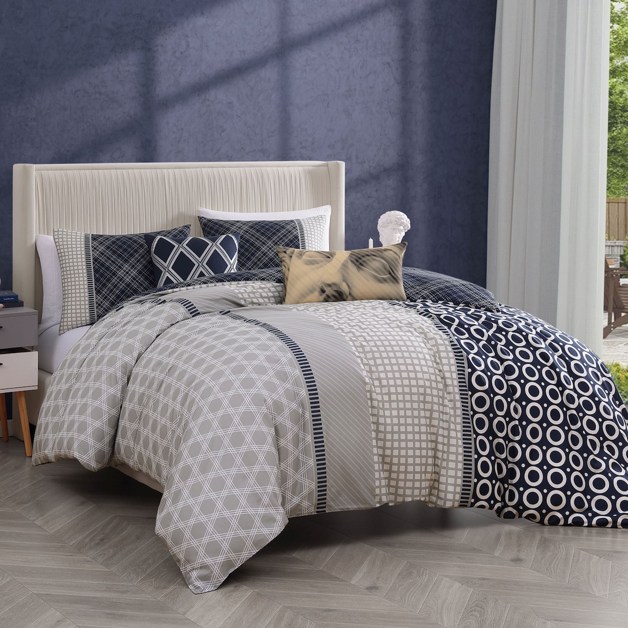 Vertigeo Comforter Bed Set Navy