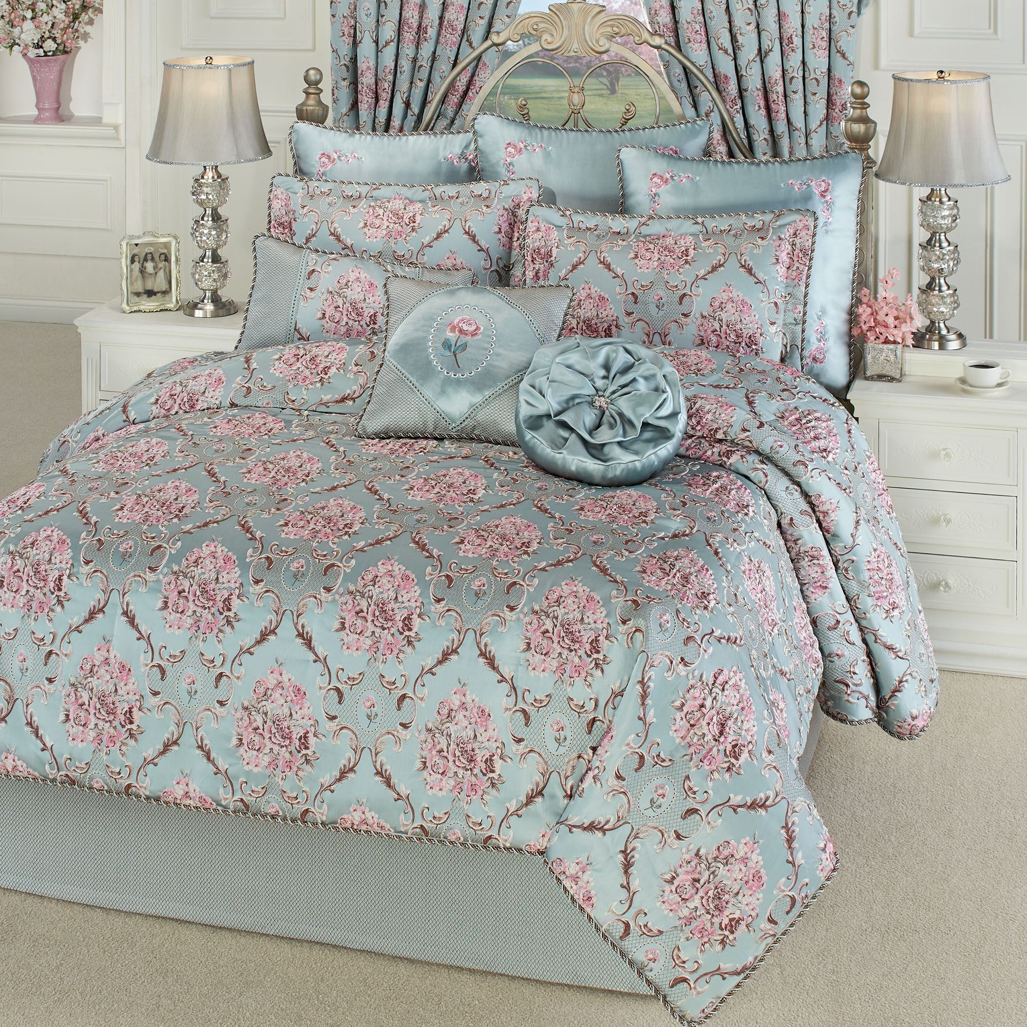 Chateau Comforter Set Aqua