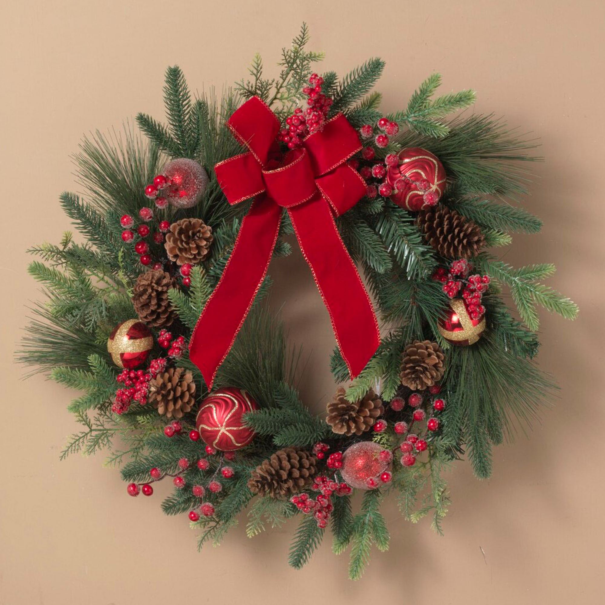 Christmas Tidings Wreath Green