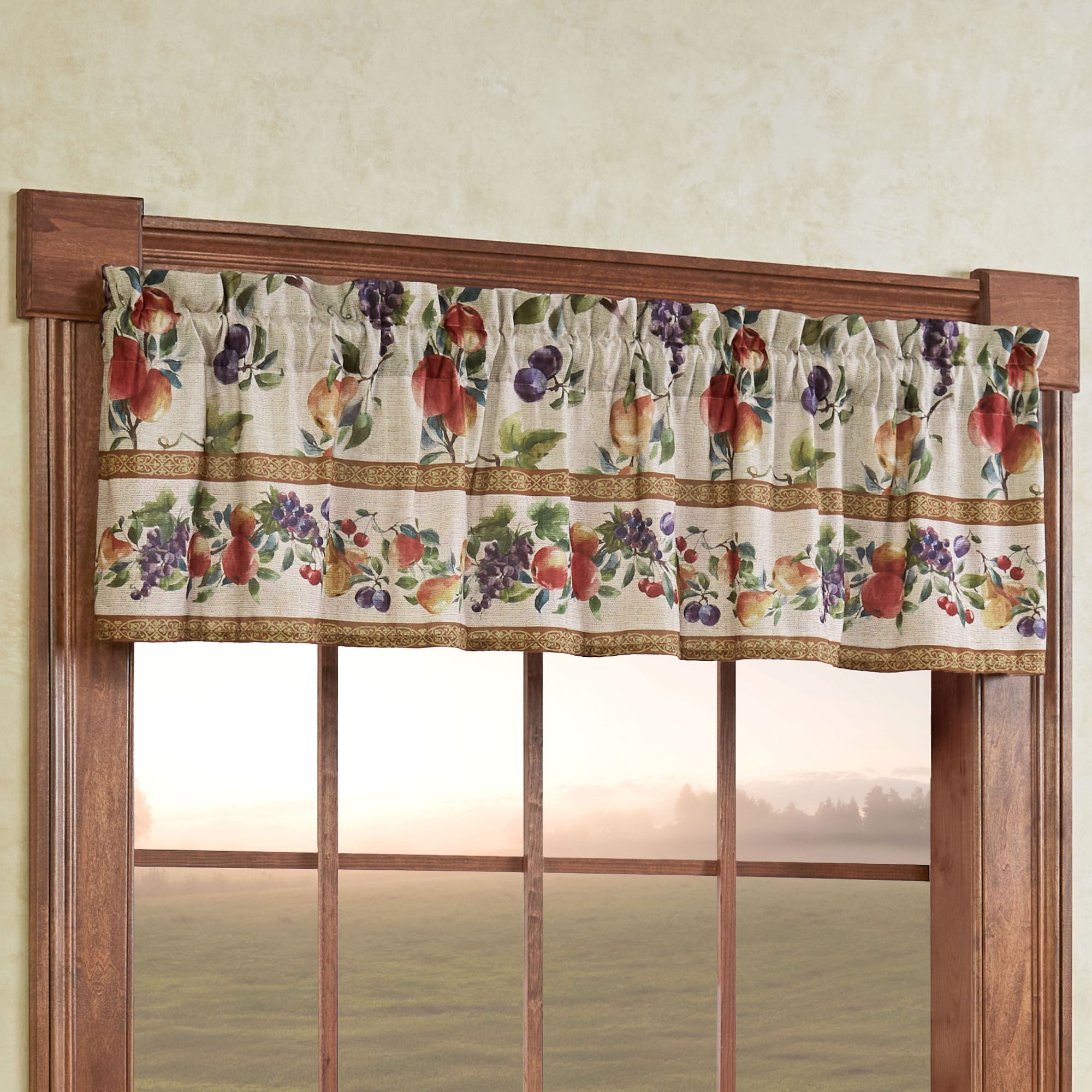 Fruit Medley Insert Valance Multi Warm 56 x 14