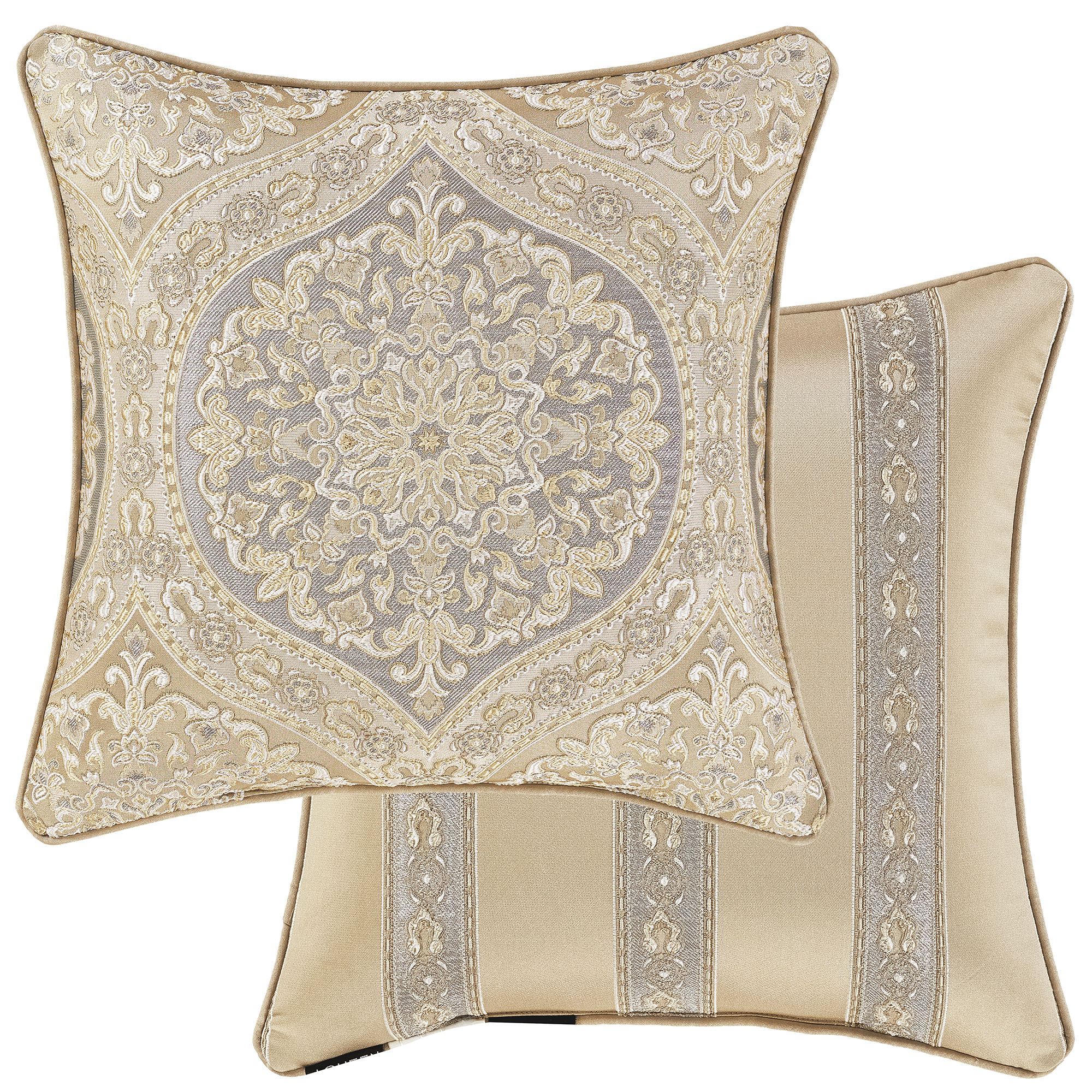Romero Reversible Jacquard Pillow Almond 20 Square