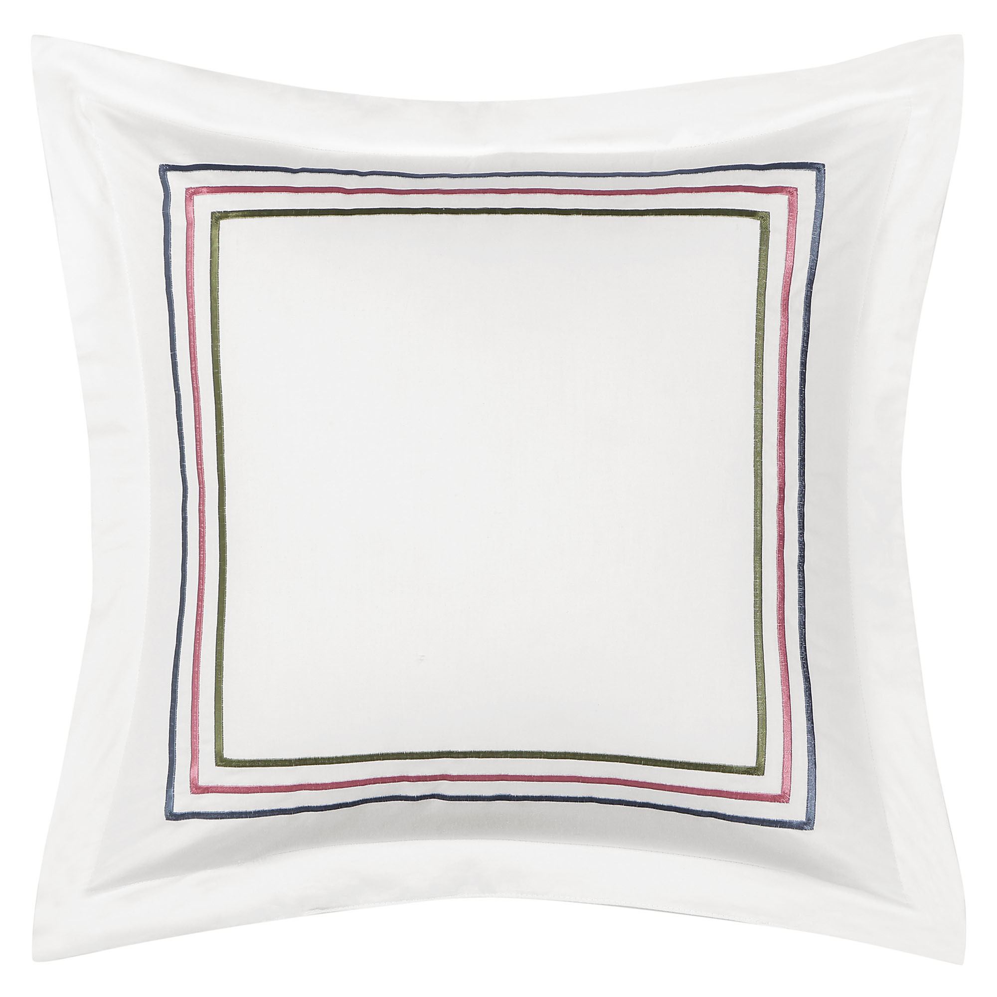 Savannah Embroidered Pillow White 18 Square