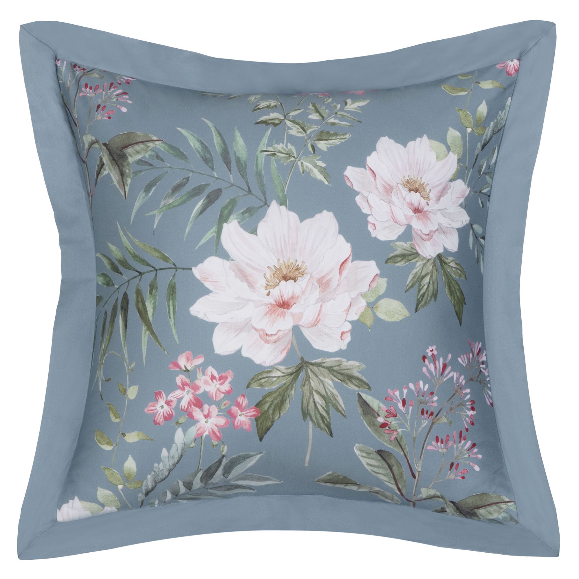 Savannah Blue Botanical Pillow 18 Square