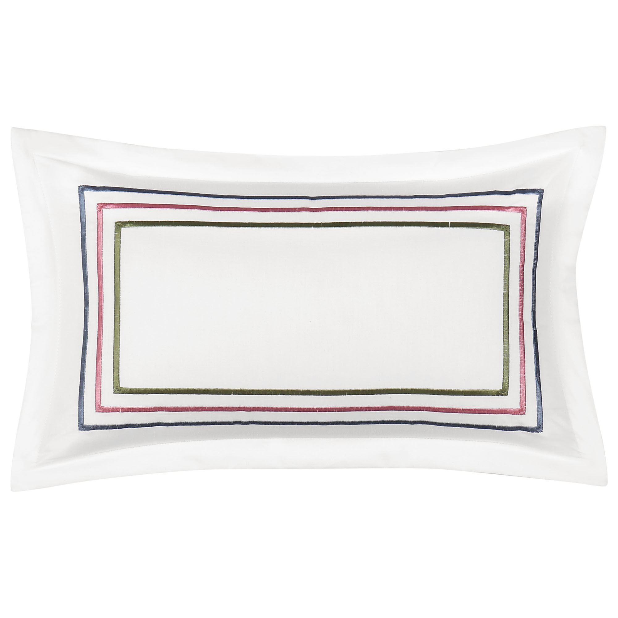 Savannah Embroidered Rectangle Pillow White