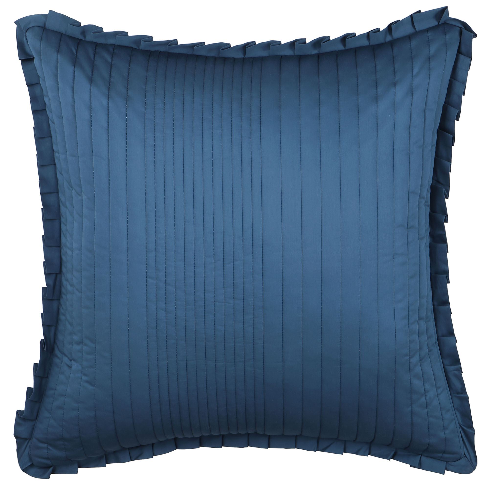 Meadow Blue Quilted European Sham Only Dark Blue