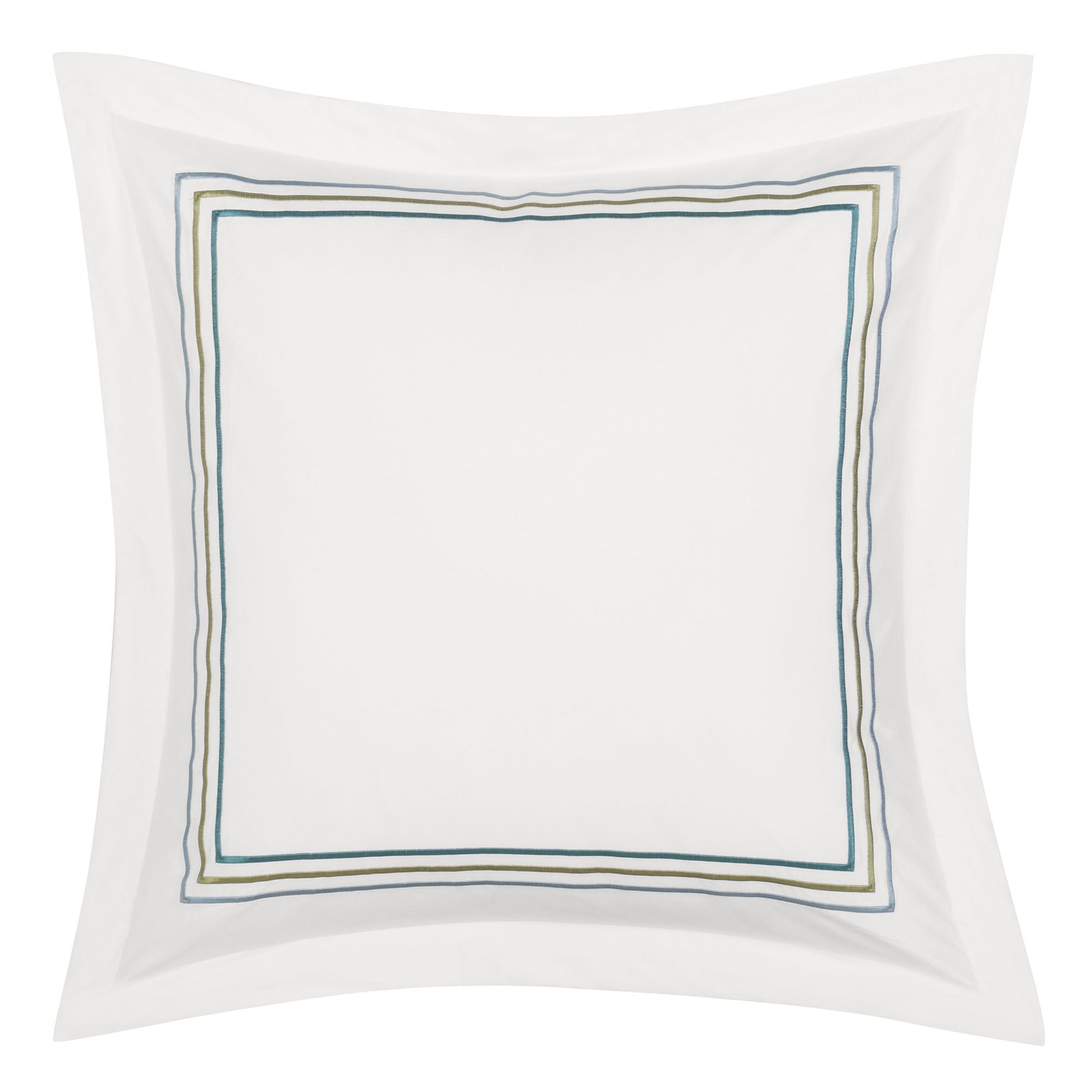 Meadow Embroidered European Sham Only White