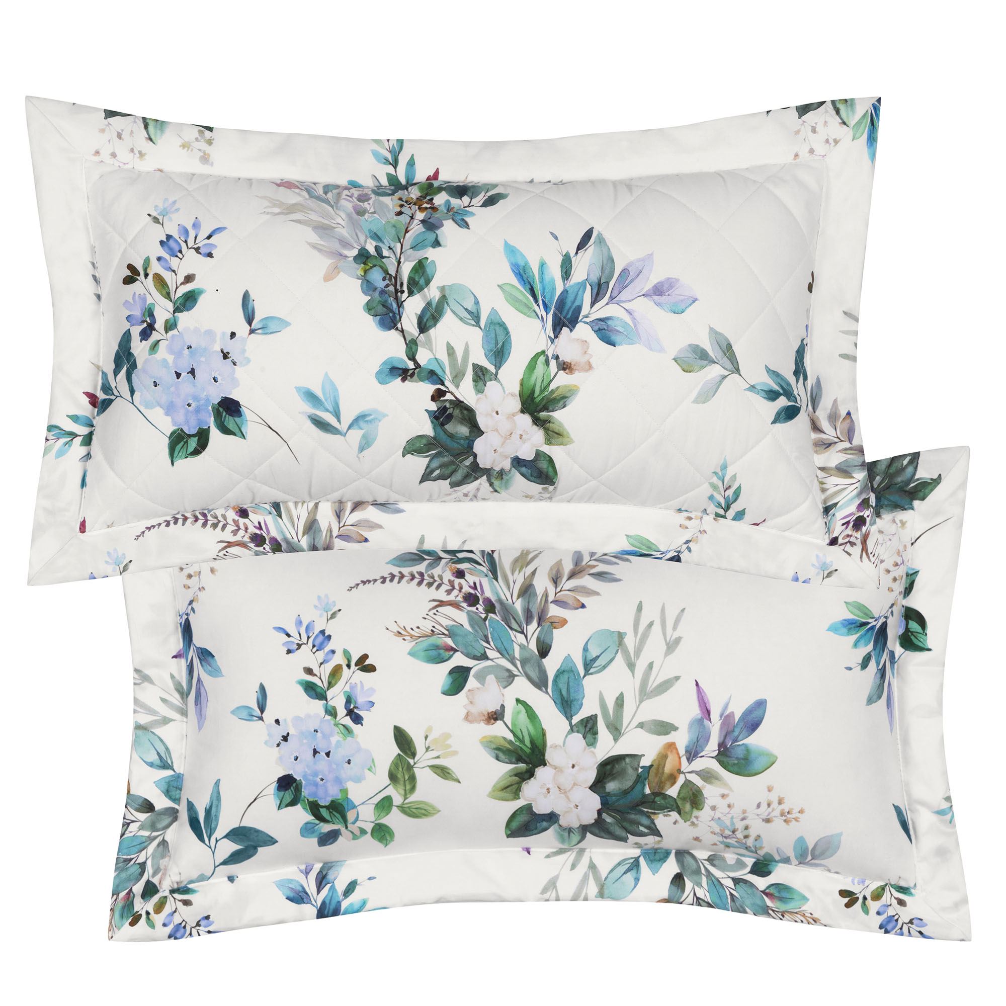 Meadow Floral Reversible Botanical Rectangle Pillow White