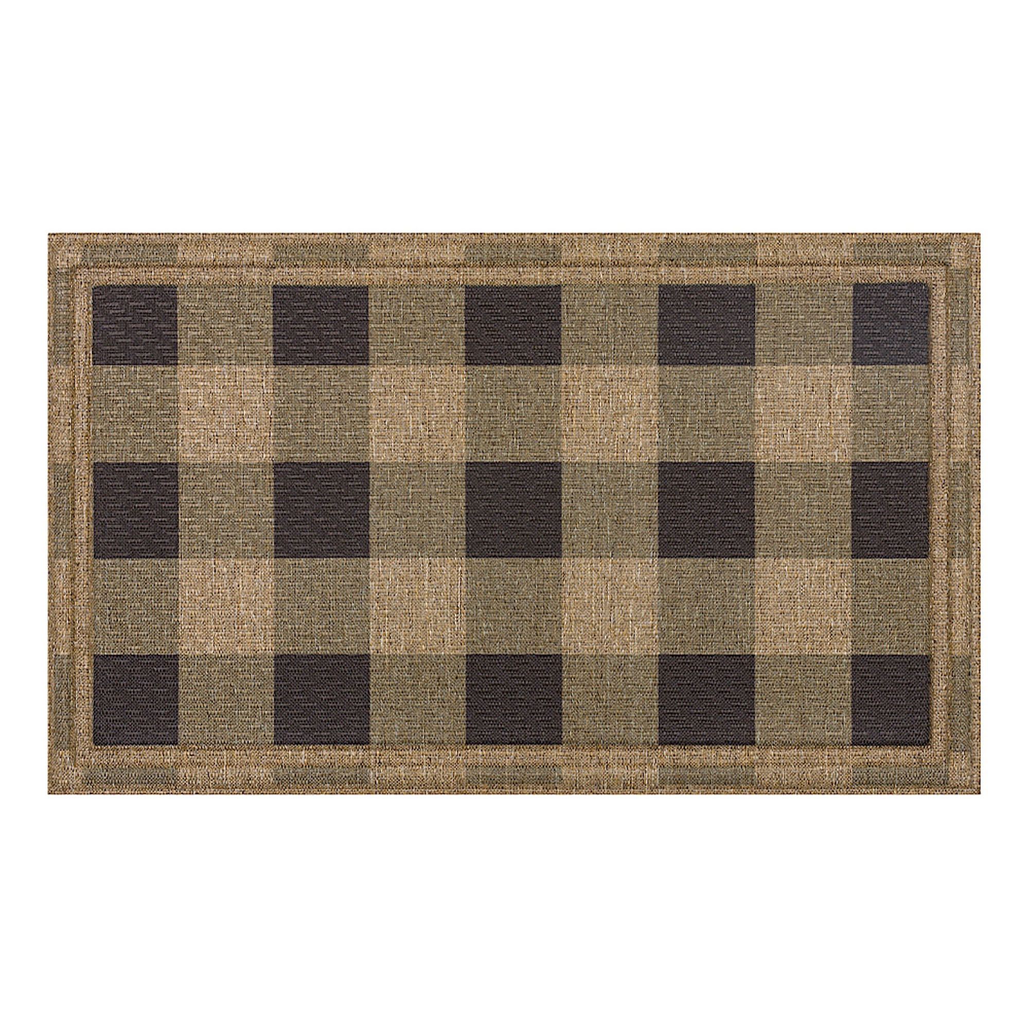 Mega Checkered Doormat Multi Warm 30 x 18