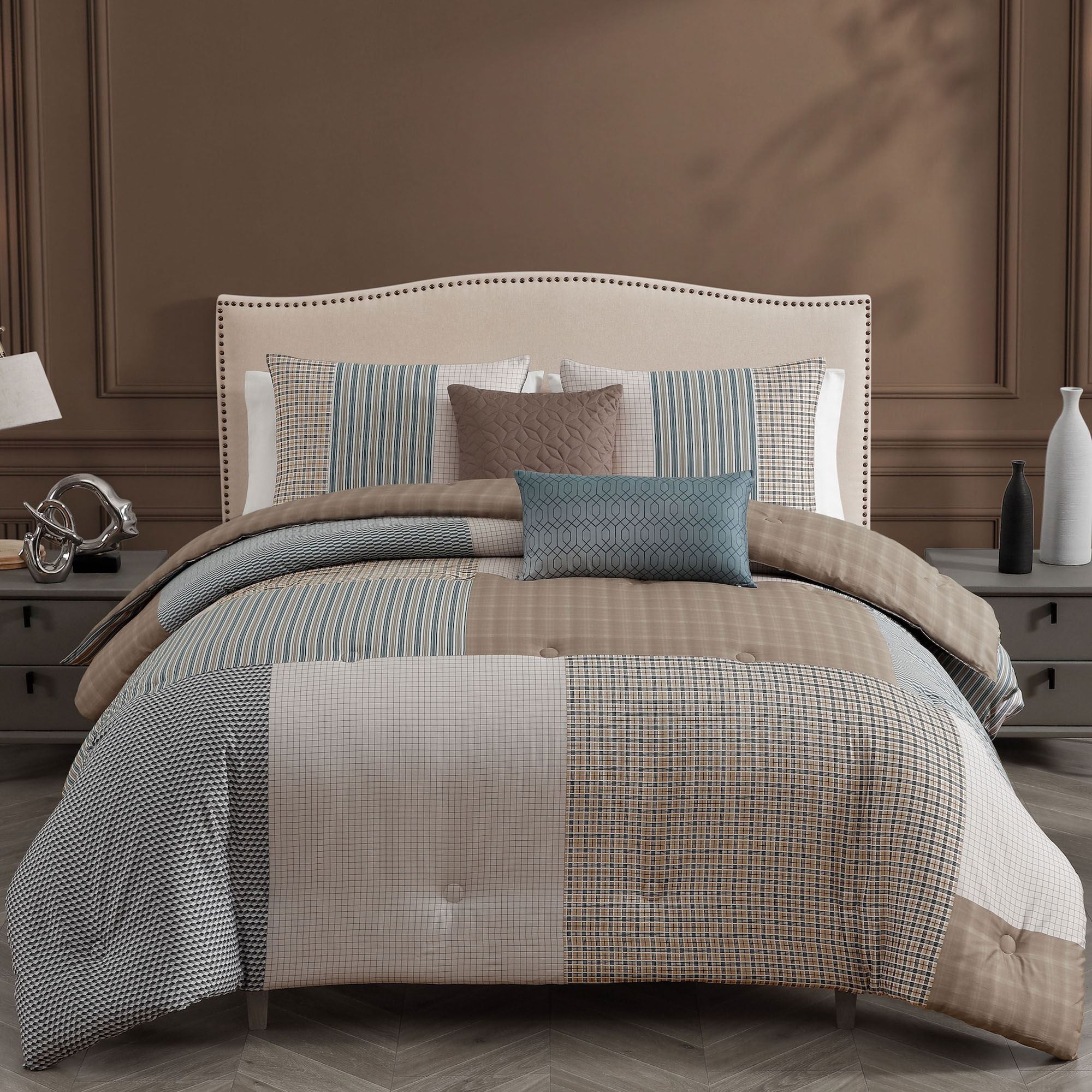 Tranquil Patch Comforter Bed Set Multi Warm