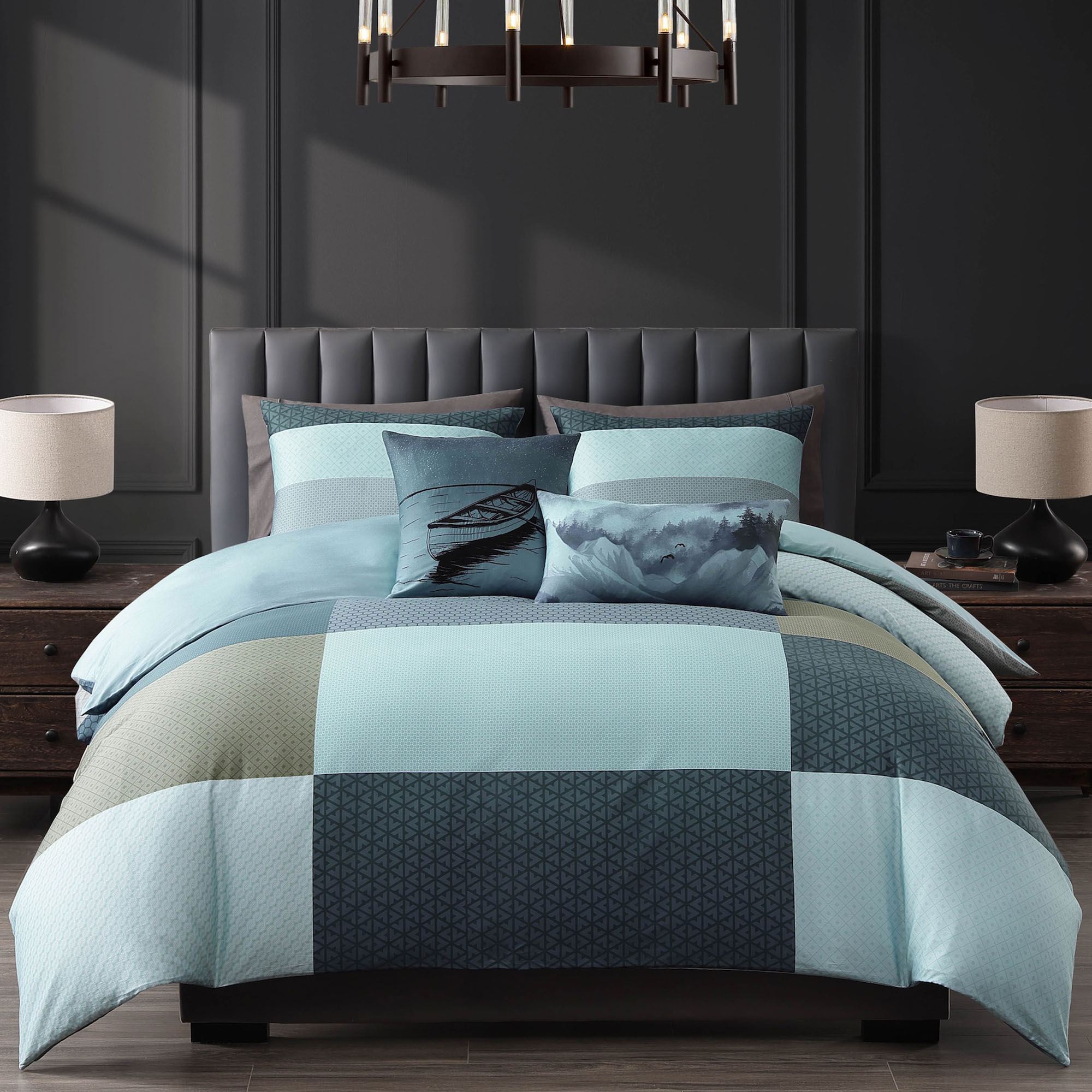 Nature Blue Comforter Bed Set