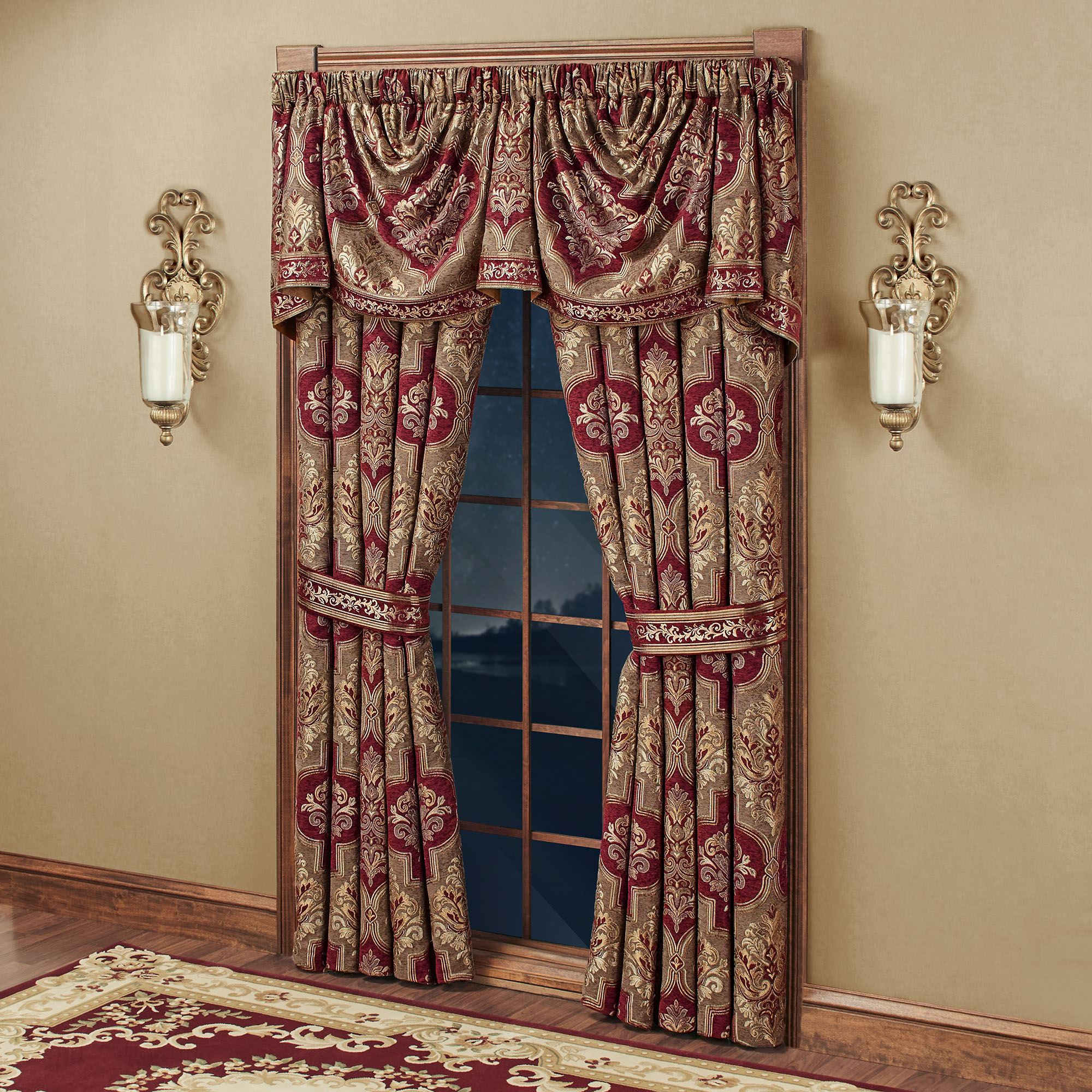 Ruby Court Wide Empire Valance 110 x 28