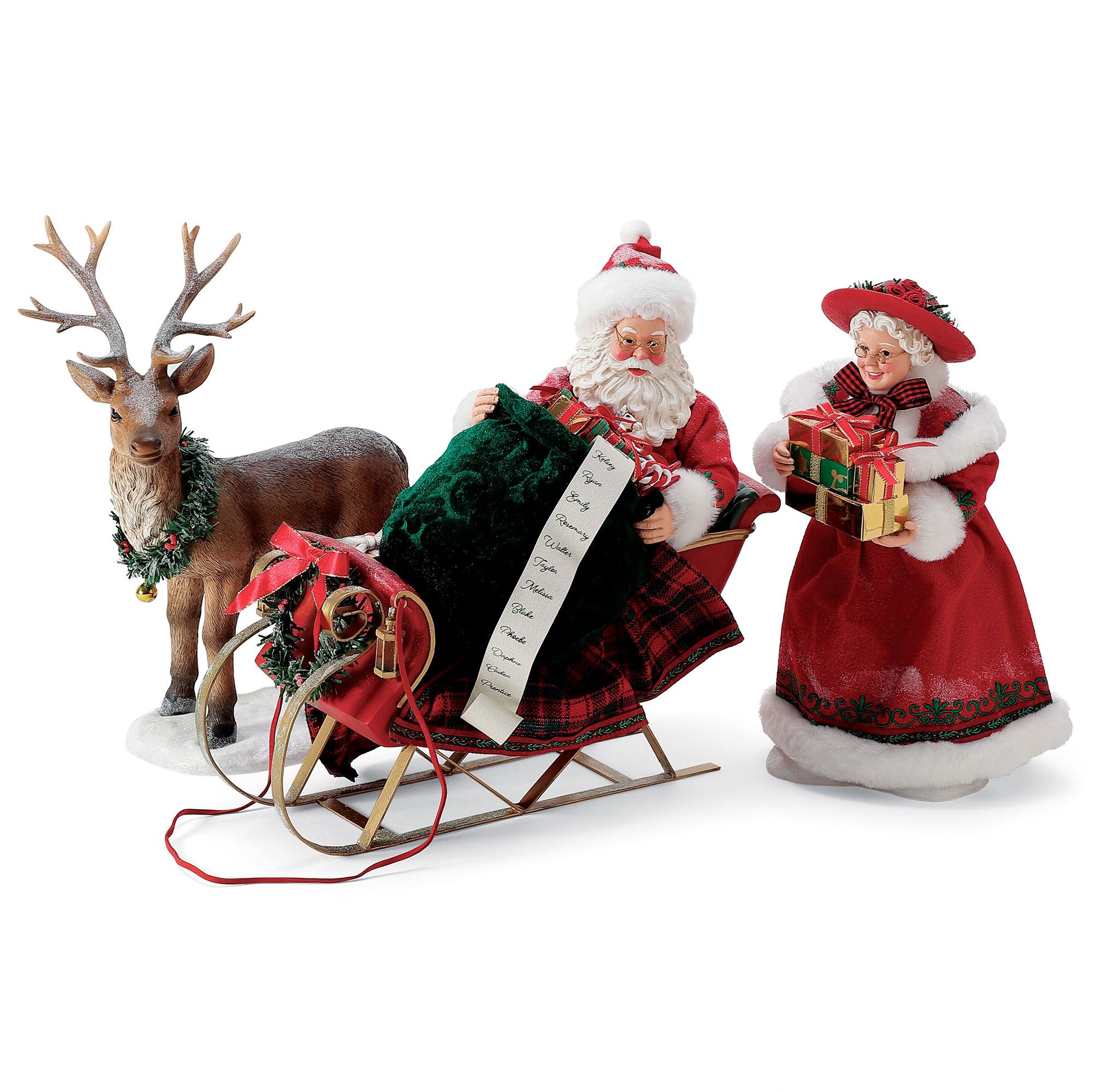 Filling the Sleigh Clothtique Red Three Piece Set