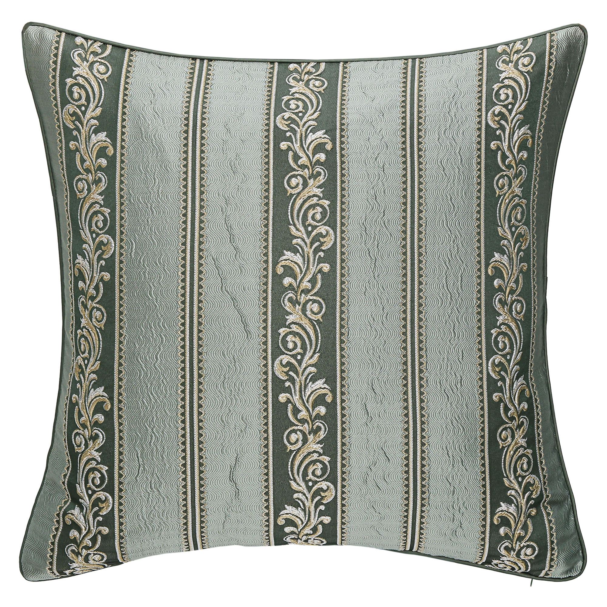 Alina Piped European Sham Only Dark Green