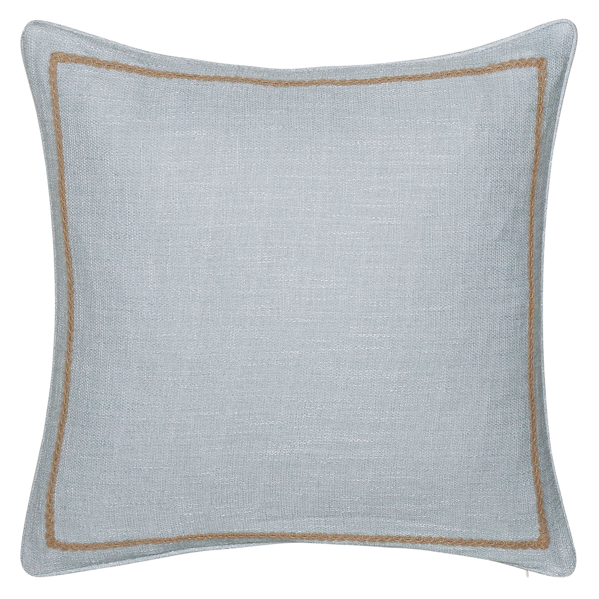 Pasadena Piped European Sham Only Blue